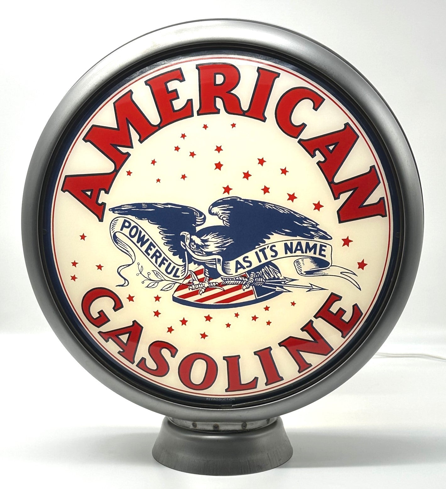AMERICAN EAGLE GASOLINE Gas Pump Globe