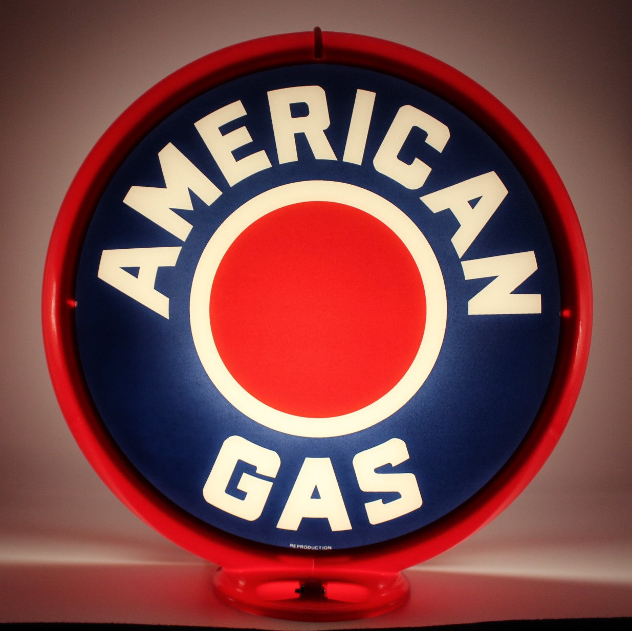 AMERICAN GAS RED DOT Gas Pump Globe