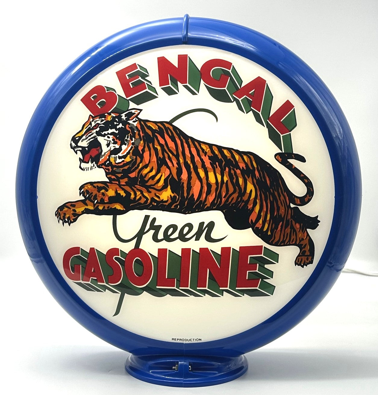 BENGAL GREEN GASOLINE 13.5" Gas Pump Globe