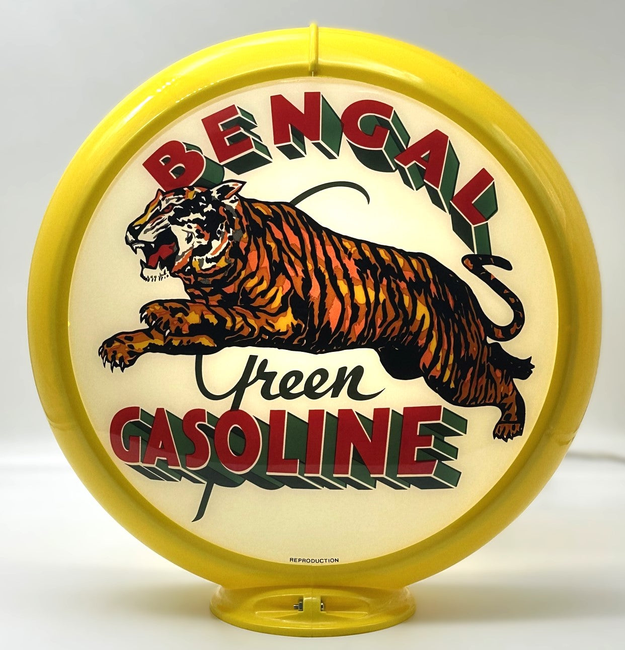 BENGAL GREEN GASOLINE 13.5" Gas Pump Globe