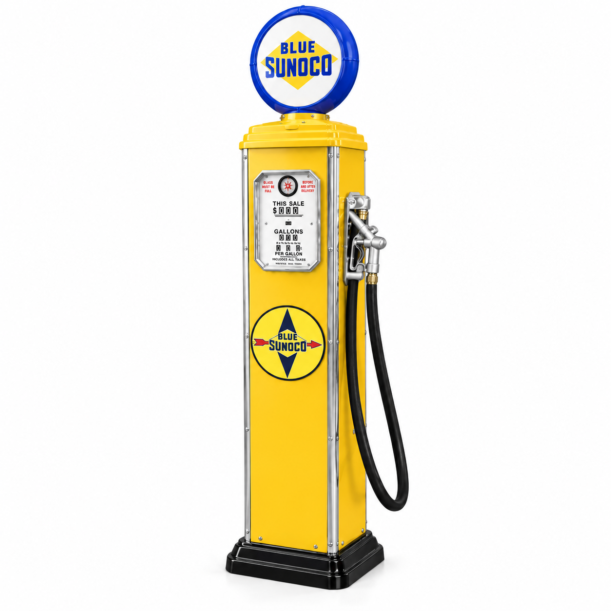 Blue Sunoco Retro Gas Pump