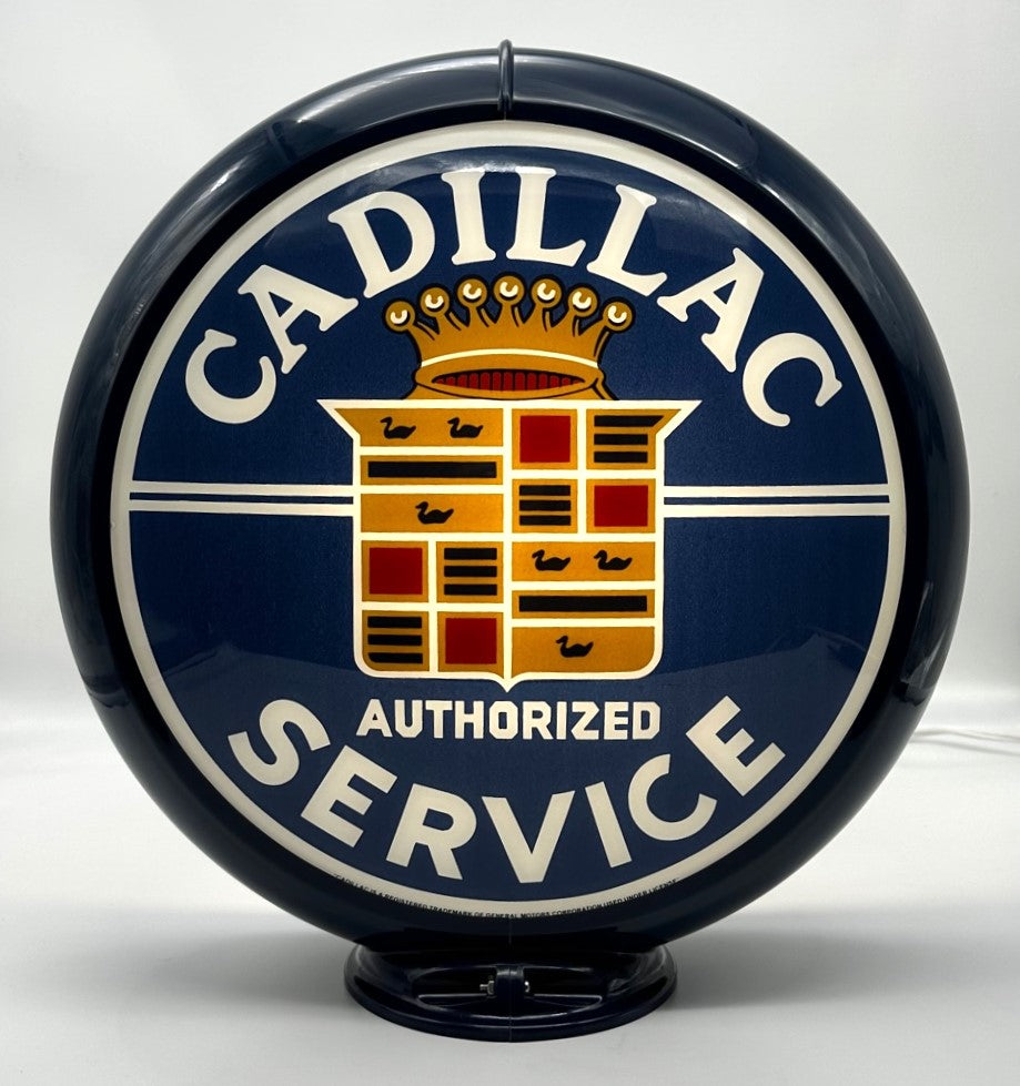CADILLAC AUTHORIZED SERVICE 13.5" Gas Pump Globe