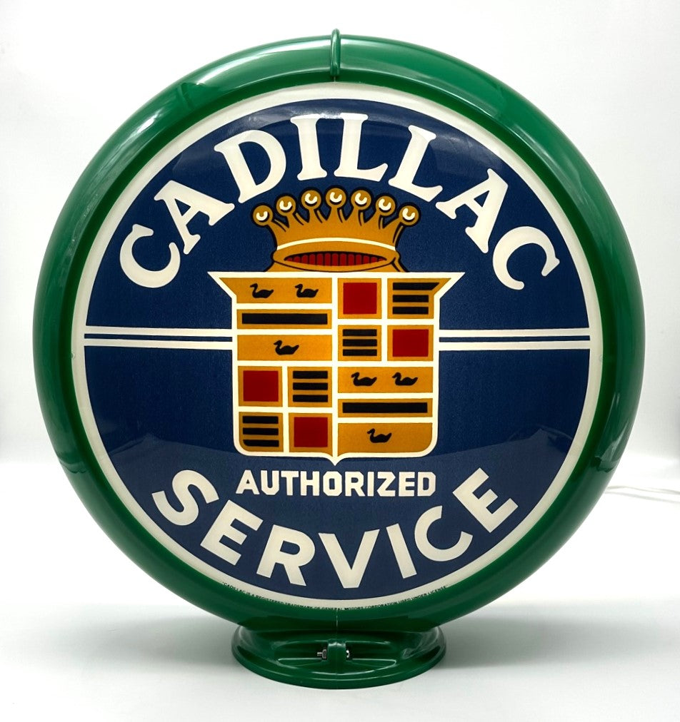 CADILLAC AUTHORIZED SERVICE 13.5" Gas Pump Globe