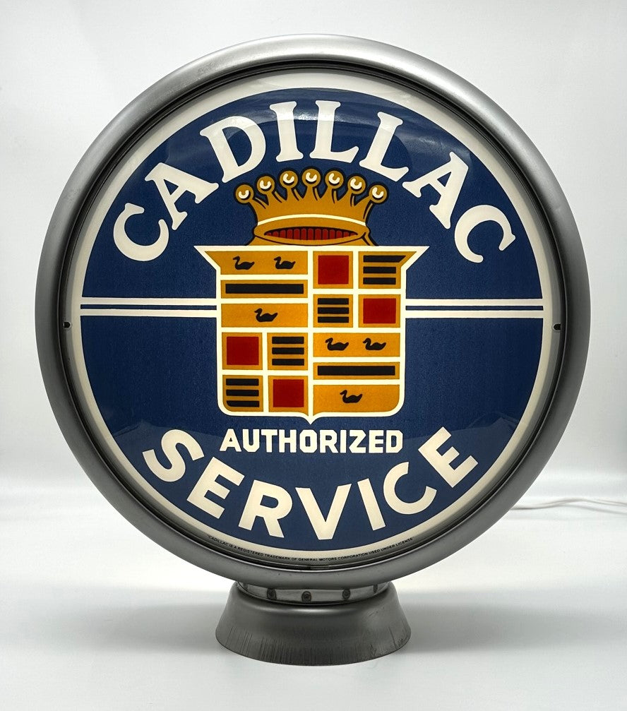 CADILLAC AUTHORIZED SERVICE 13.5" Gas Pump Globe