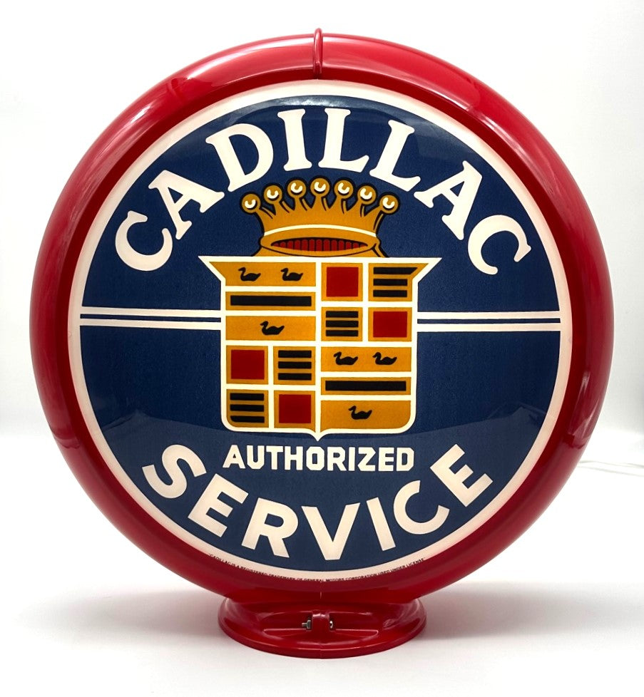 CADILLAC AUTHORIZED SERVICE 13.5" Gas Pump Globe