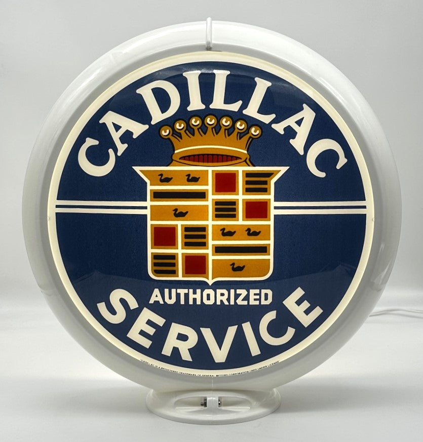CADILLAC AUTHORIZED SERVICE 13.5" Gas Pump Globe