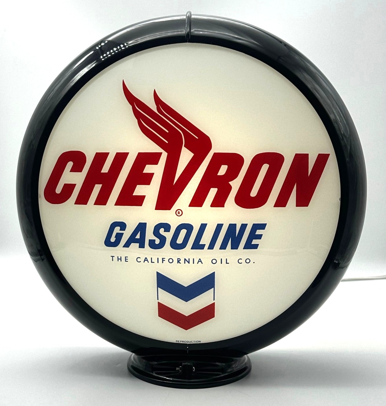 CHEVRON GASOLINE 13.5" Gas Pump Globe