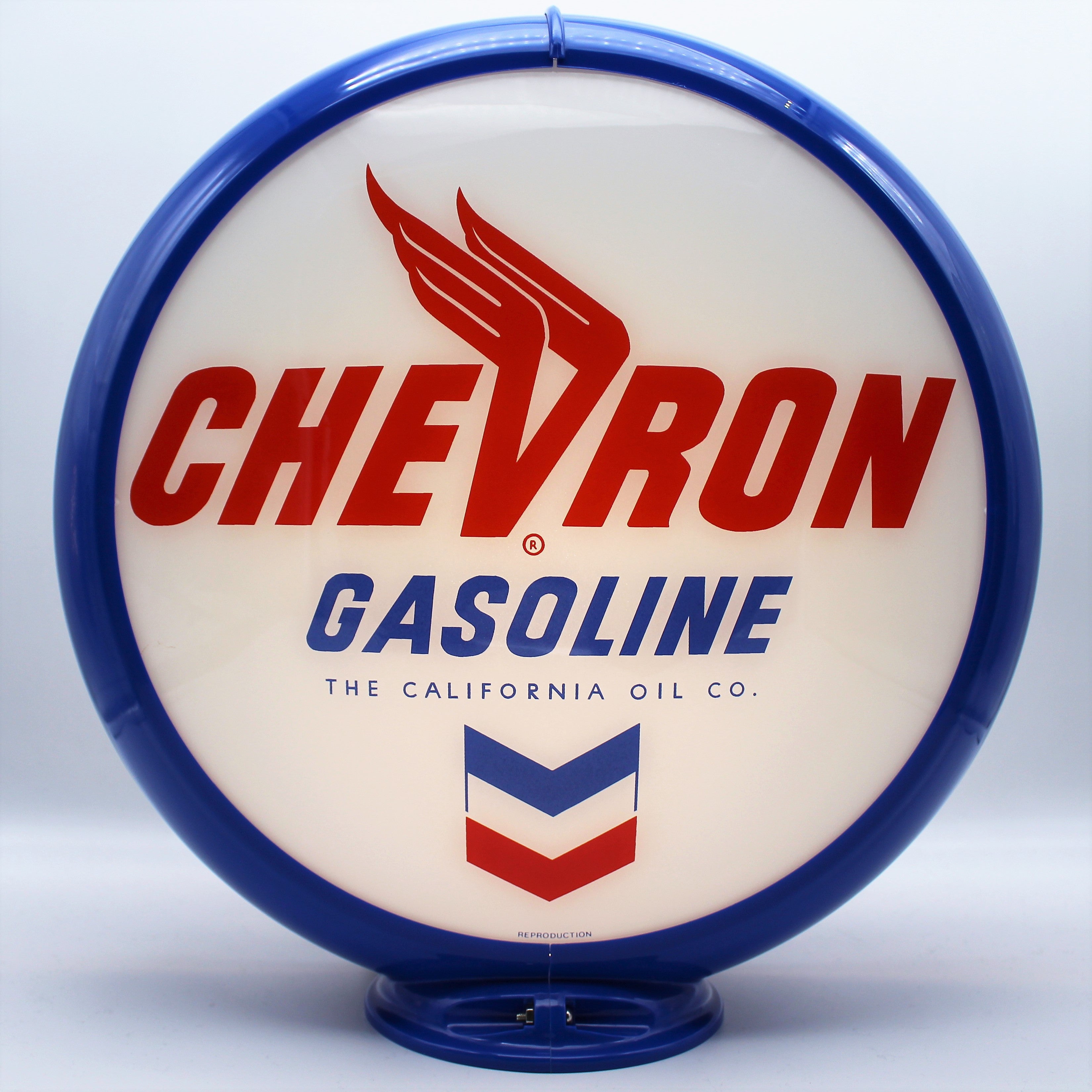 CHEVRON GASOLINE 13.5" Gas Pump Globe