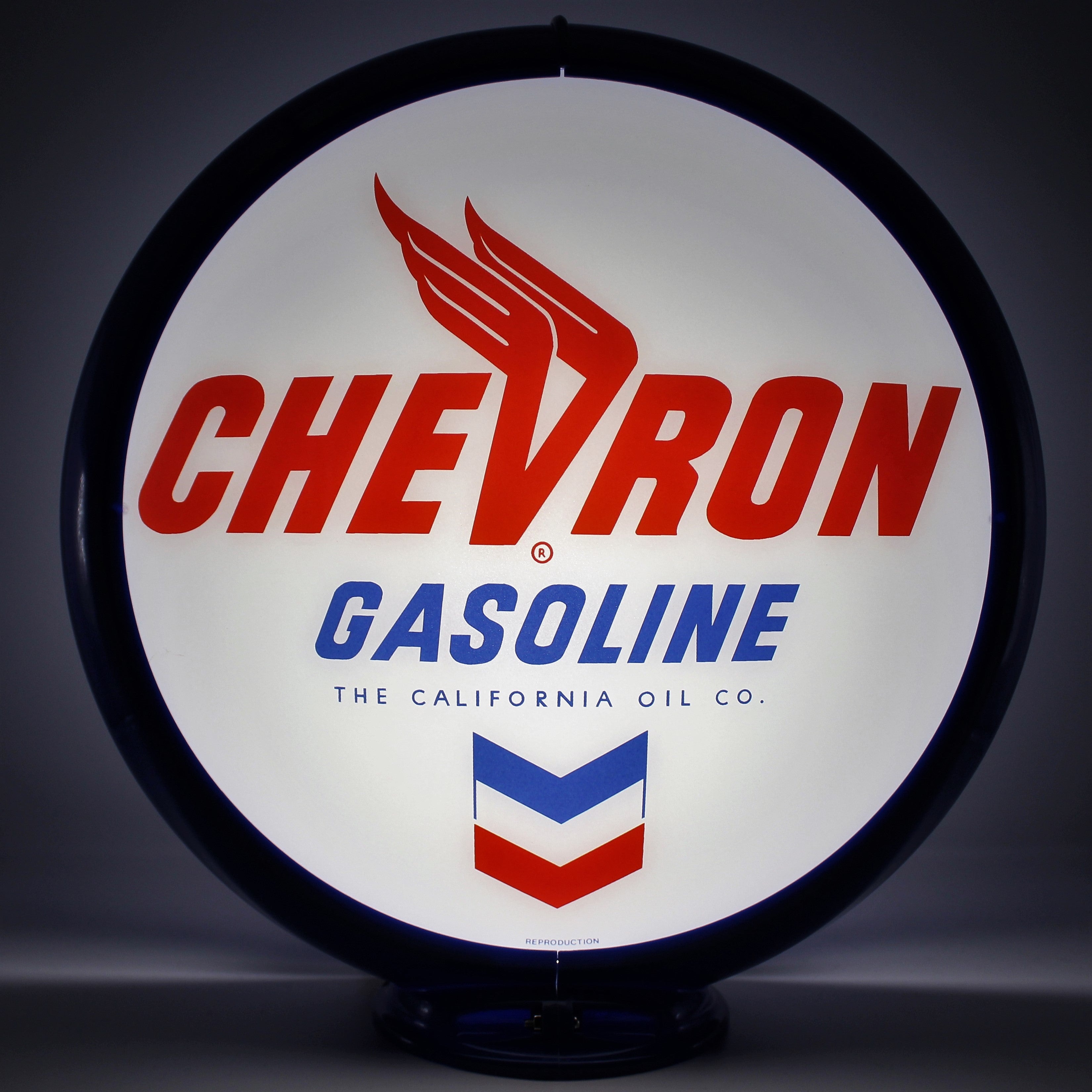CHEVRON GASOLINE 13.5" Gas Pump Globe