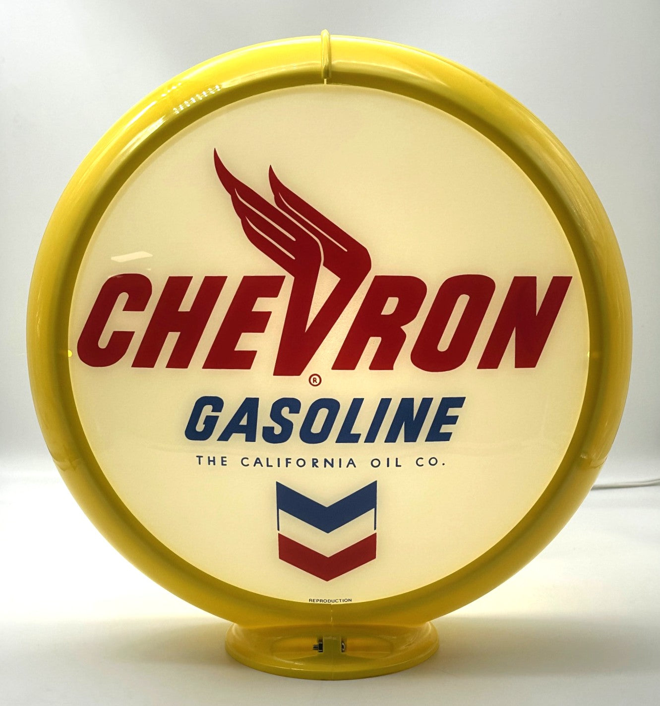 CHEVRON GASOLINE 13.5" Gas Pump Globe