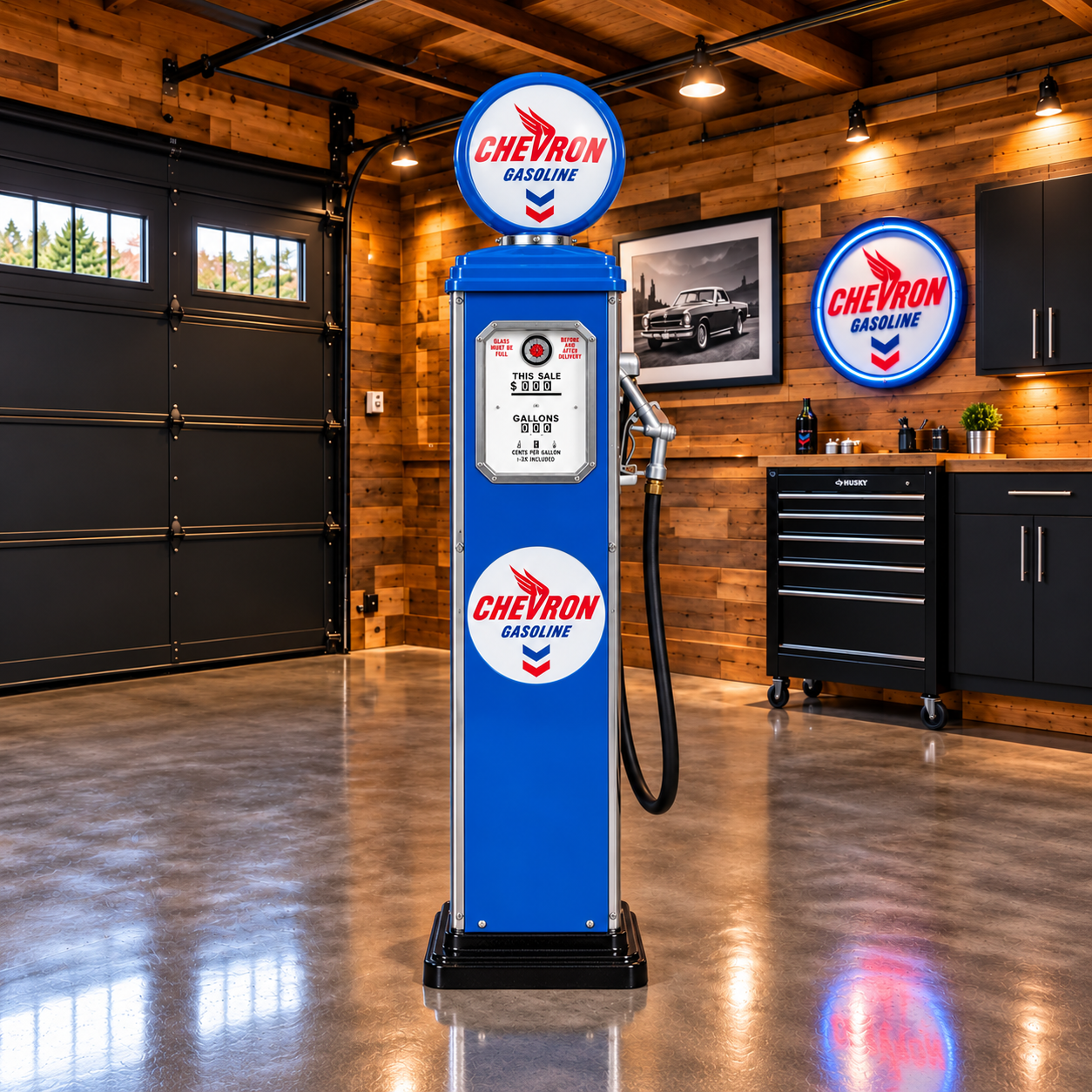 Chevron Retro Gas Pump