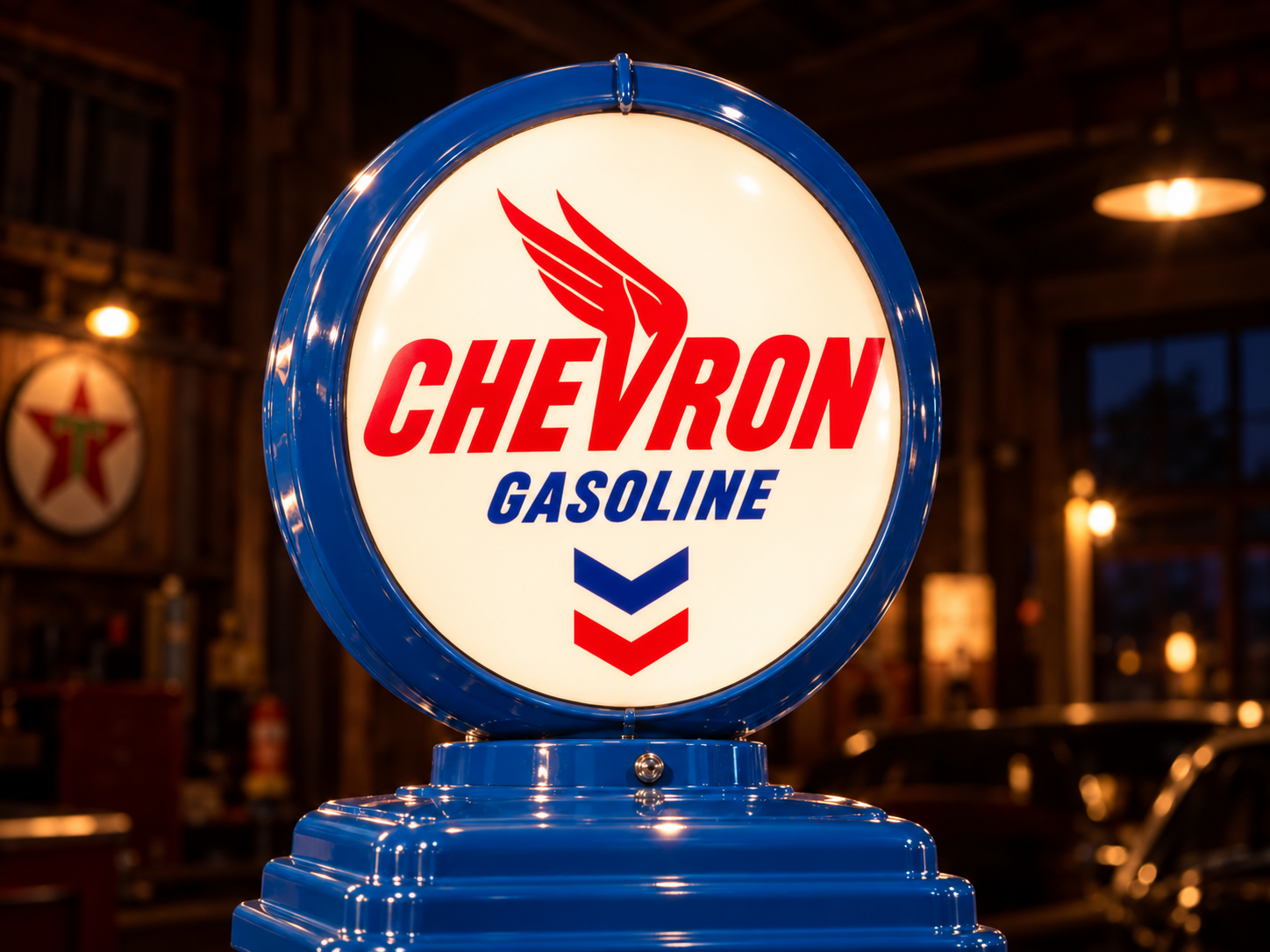 Chevron Retro Gas Pump