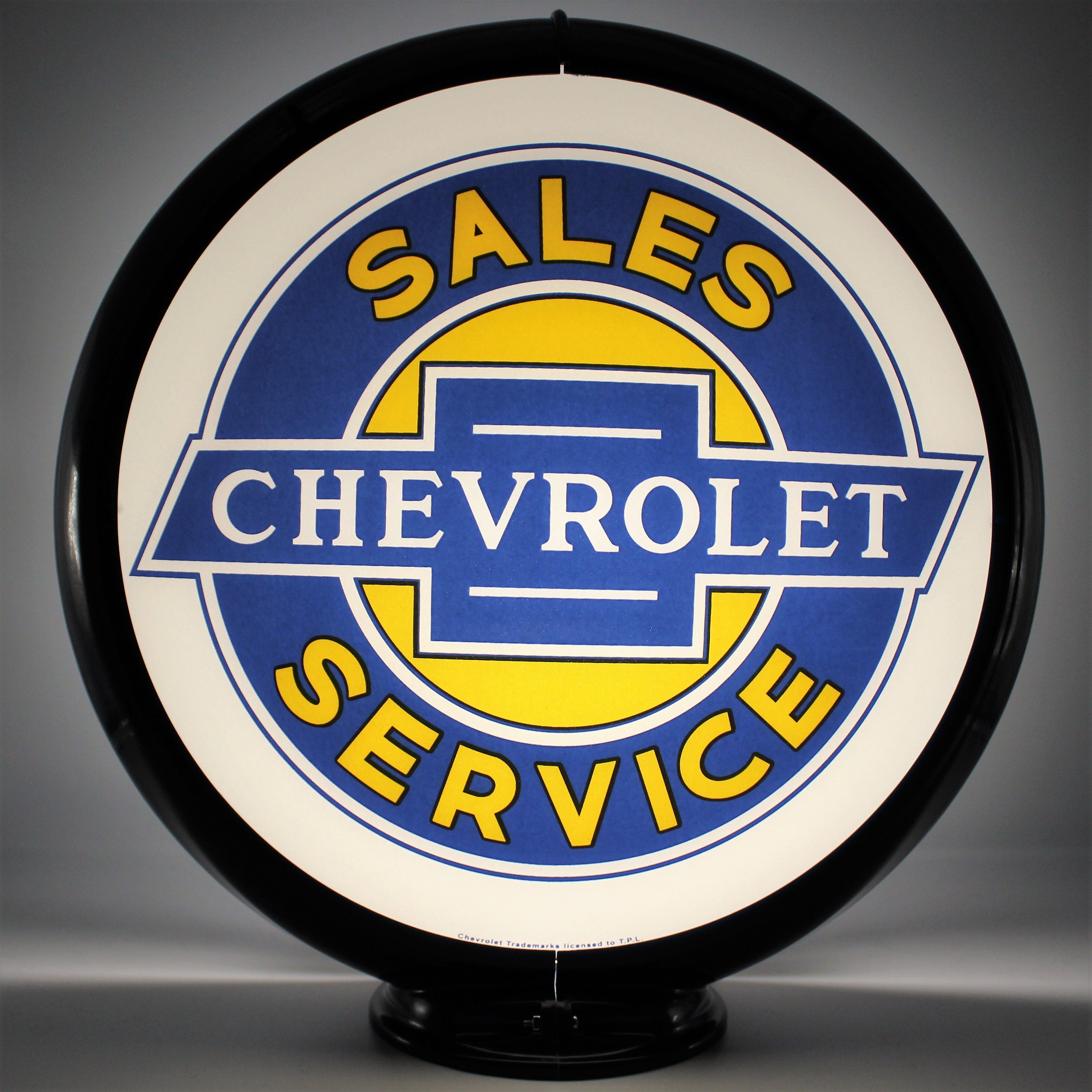 CHEVROLET SALES & SERVICE 13.5" Gas Pump Globe