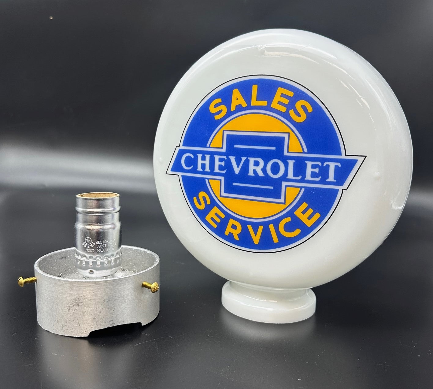 CHEVROLET SALES & SERVICE 8" Mini Glass Globe