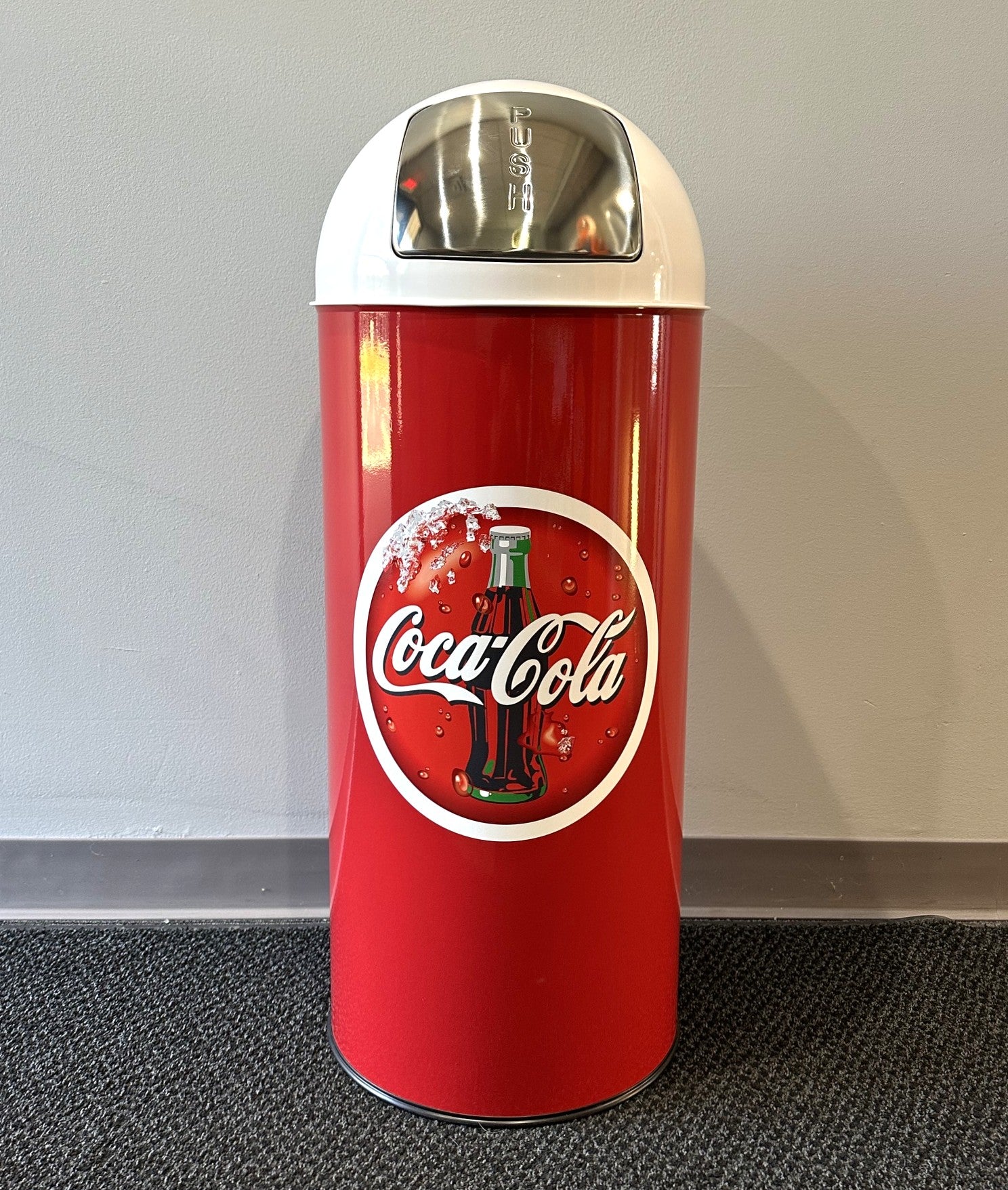 Coca-Cola Retro Metal Trash Can