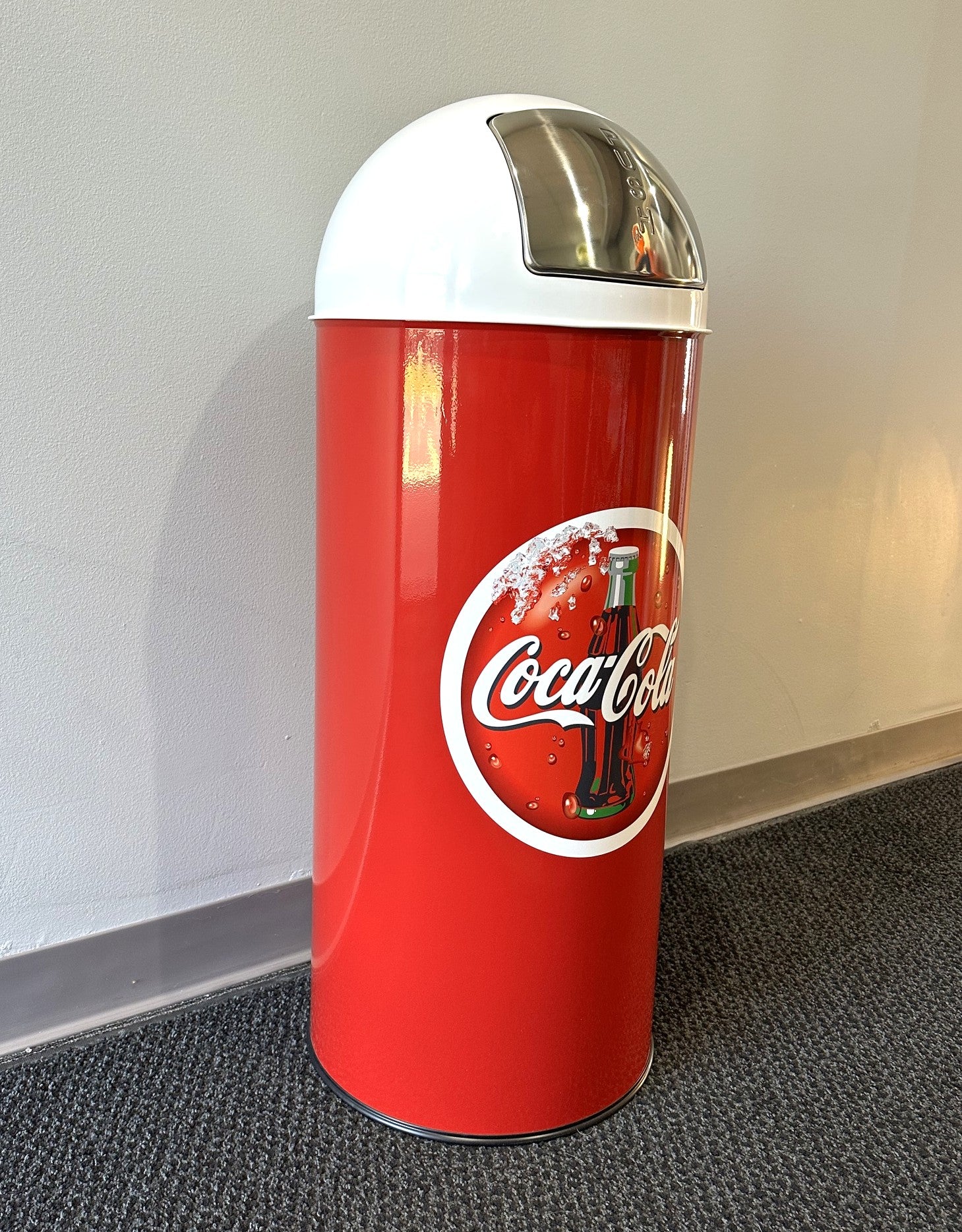 Coca-Cola Retro Metal Trash Can