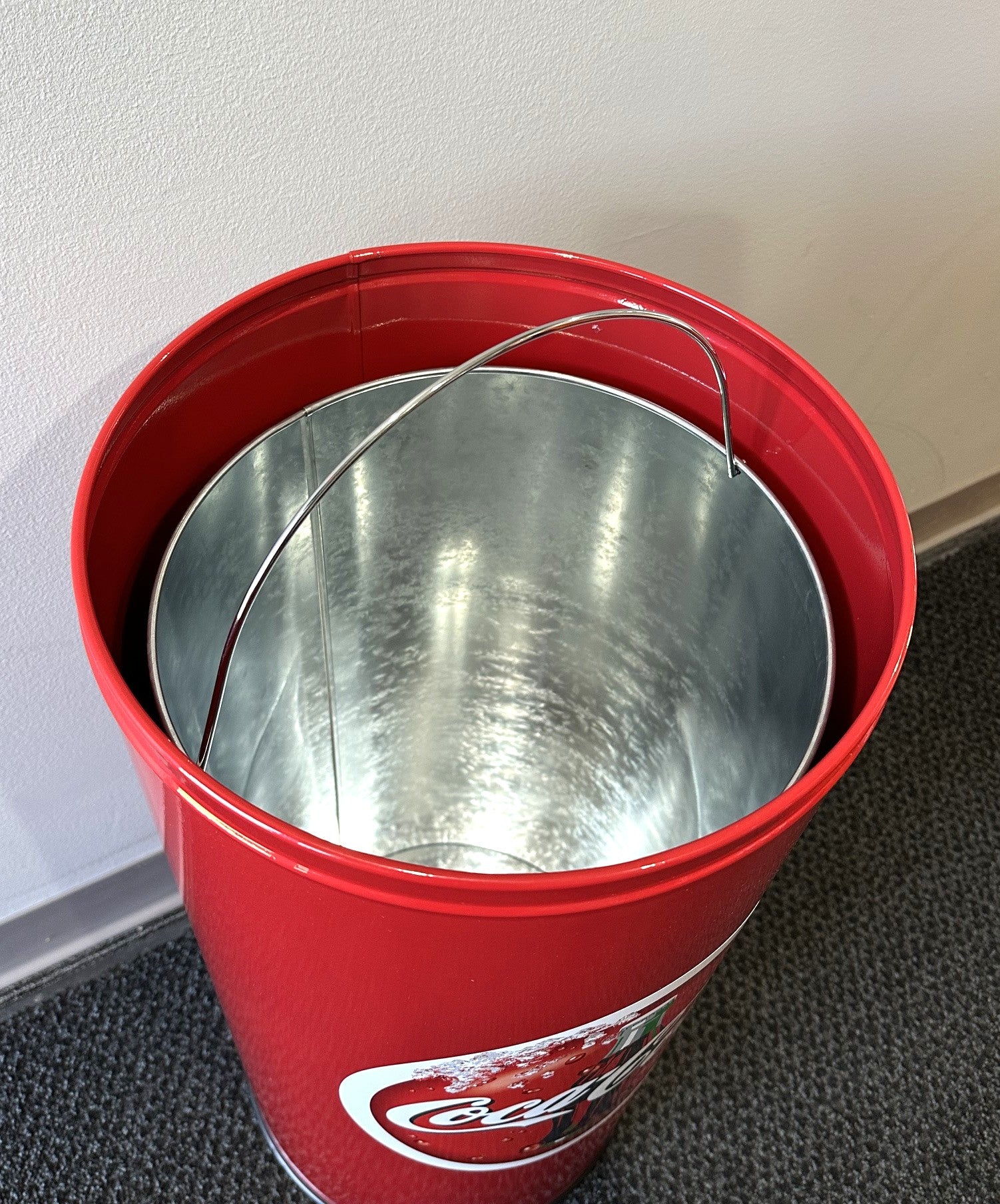 Coca-Cola Retro Metal Trash Can