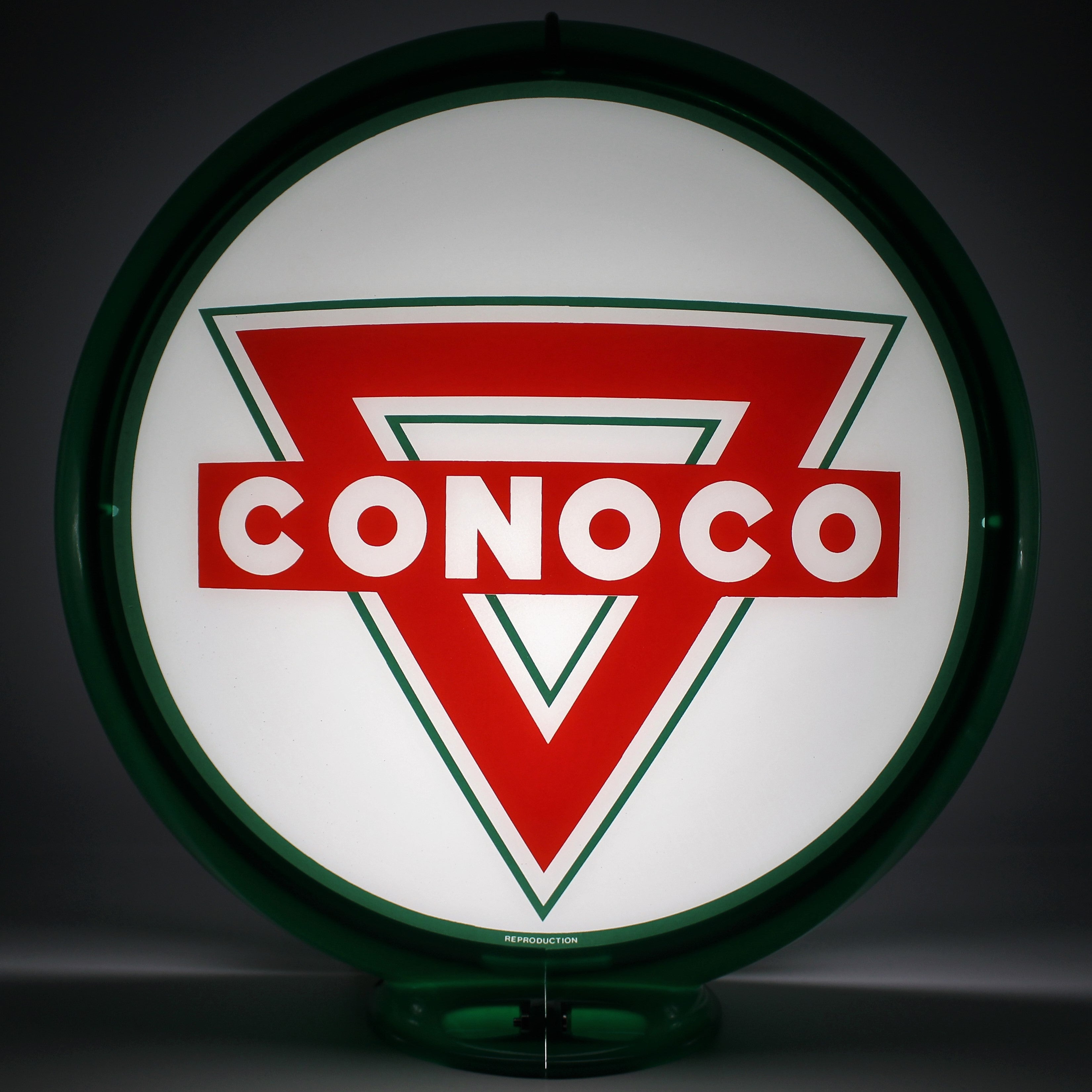 CONOCO RED TRIANGLE 13.5" Gas Pump Globe