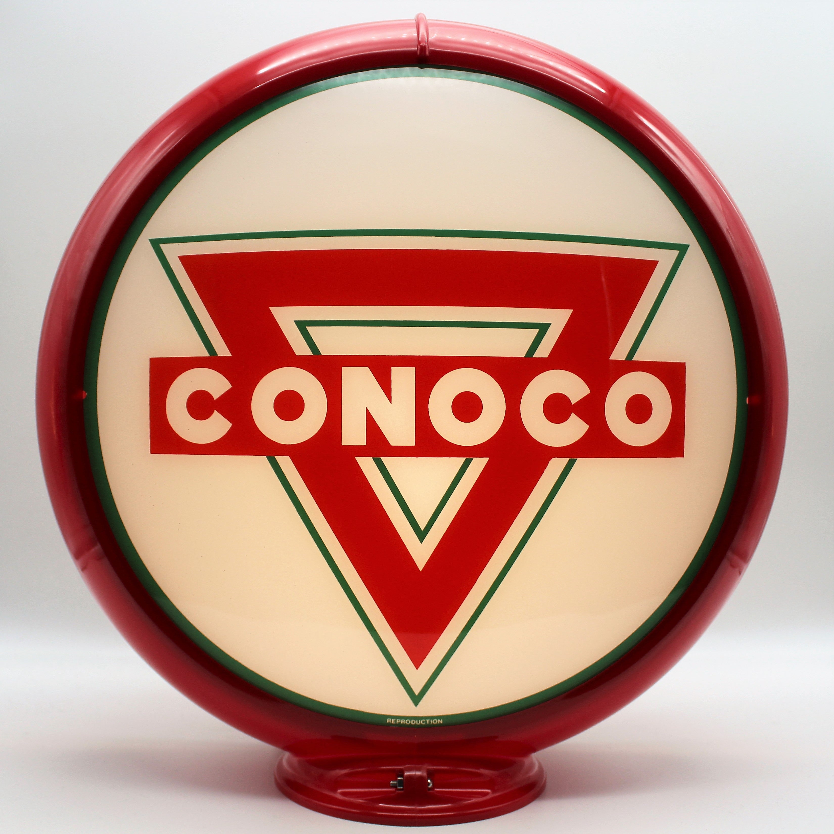 CONOCO RED TRIANGLE 13.5" Gas Pump Globe