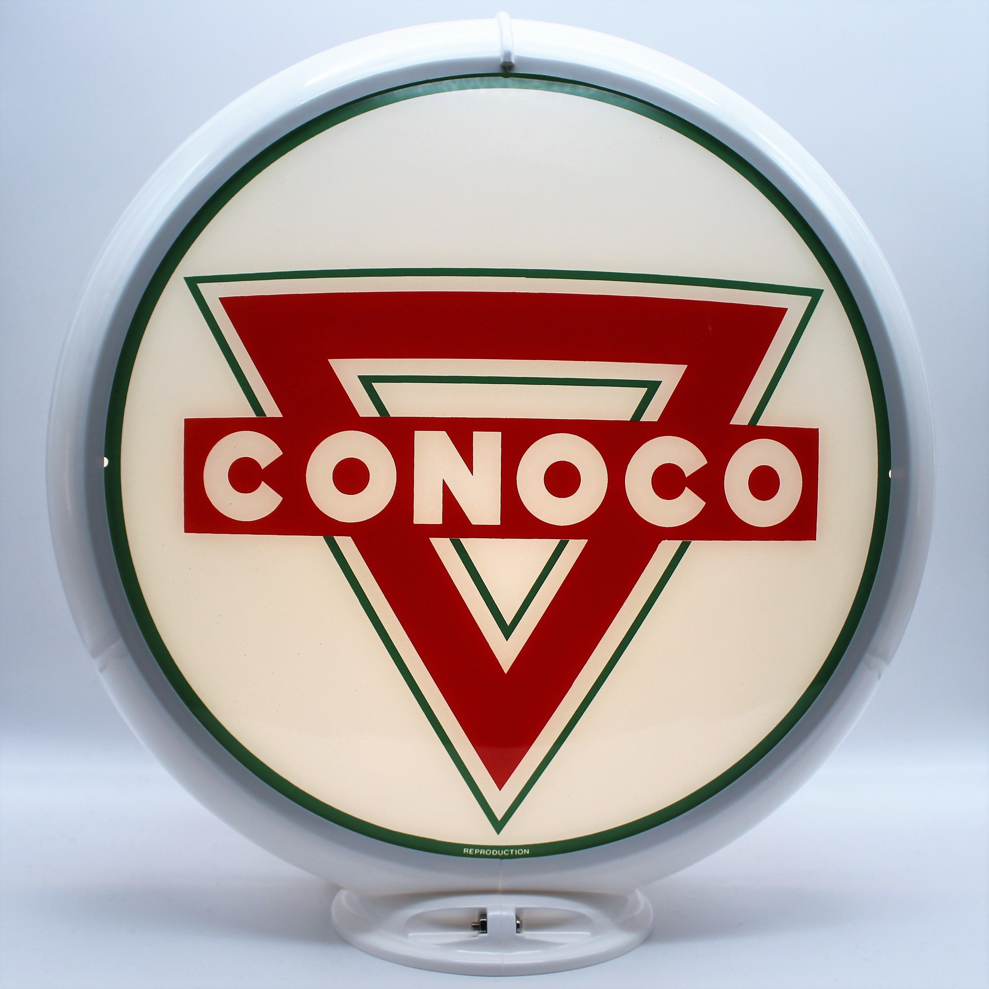 CONOCO RED TRIANGLE 13.5" Gas Pump Globe