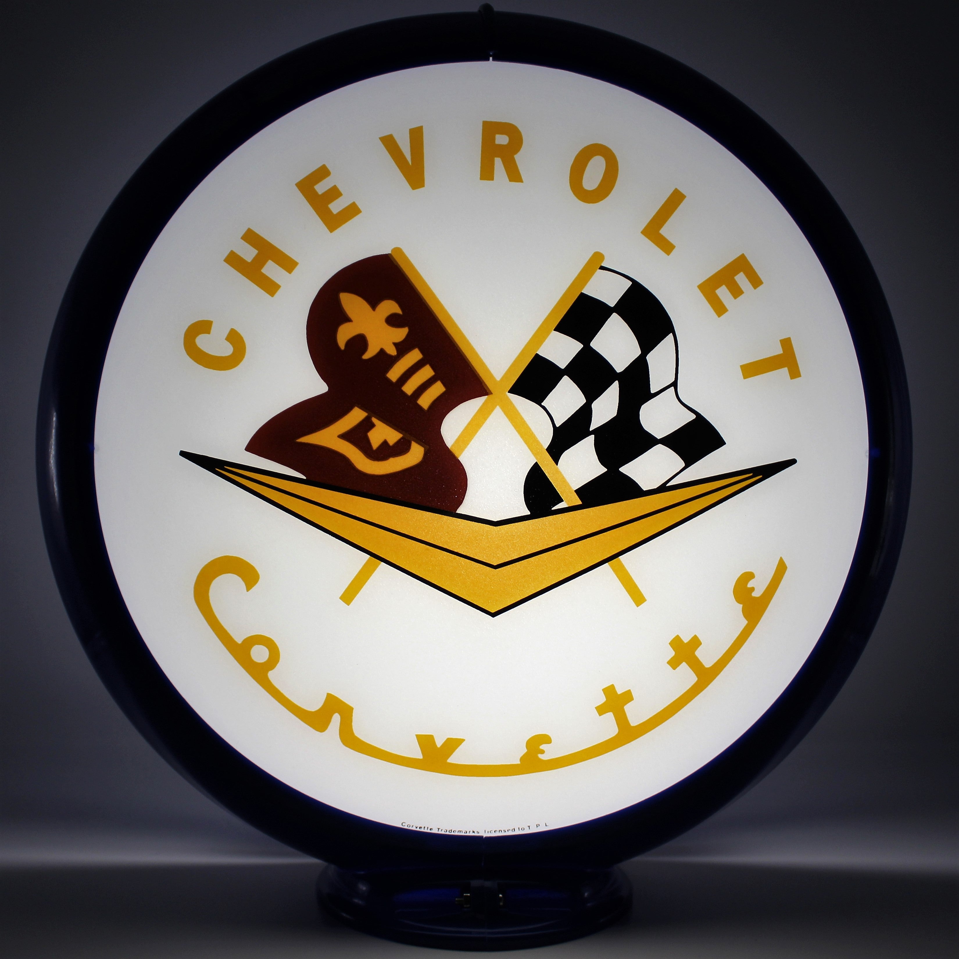 CHEVROLET CORVETTE 13.5" Gas Pump Globe