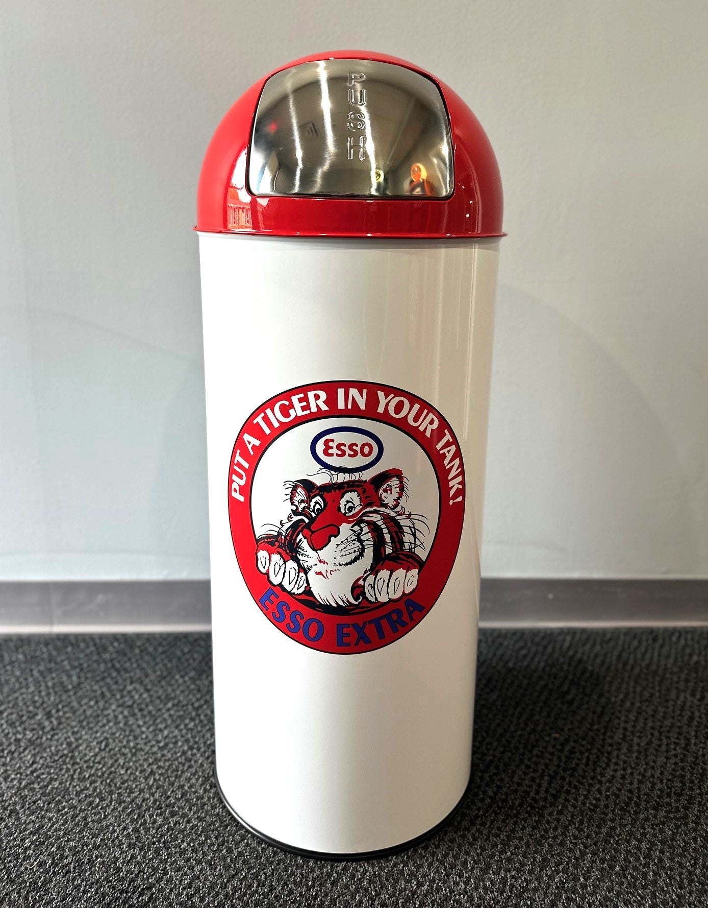 ESSO "PUT A TIGER IN YOUR TANK" Retro Metal Trash Can