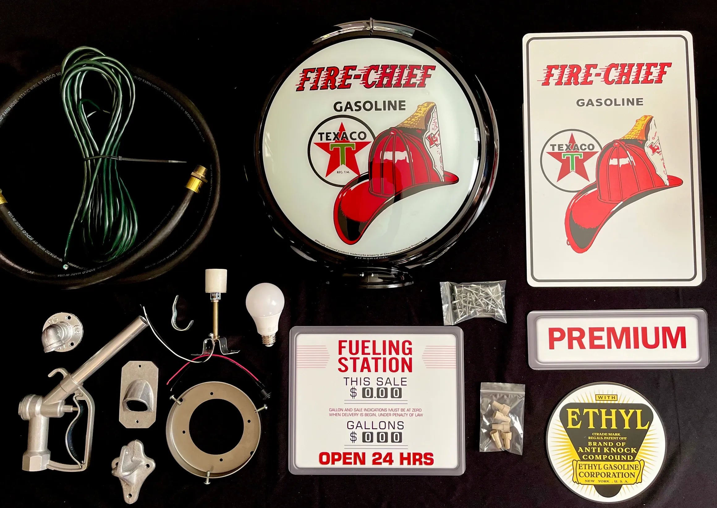 Fire Chief Tokheim 39 Style Gas Pump Replica Fridge Kit - Black