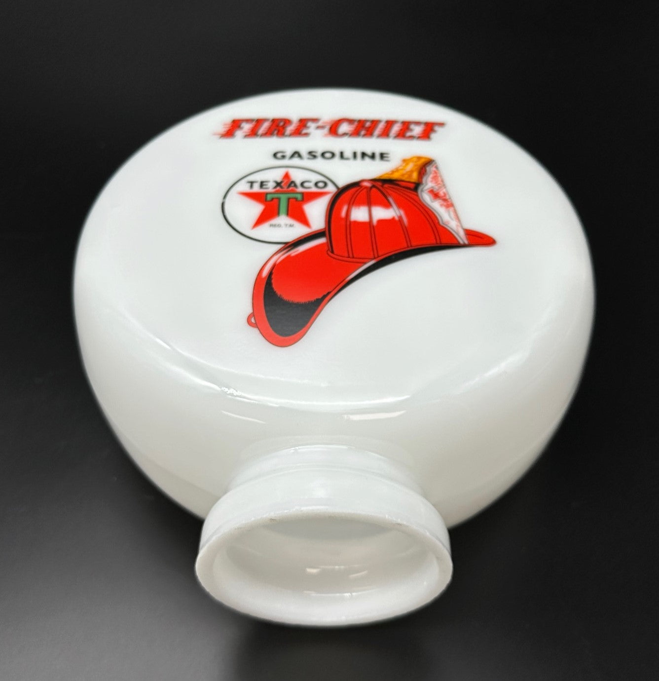 TEXACO FIRE CHIEF 8" Glass Mini Gas Pump Globe