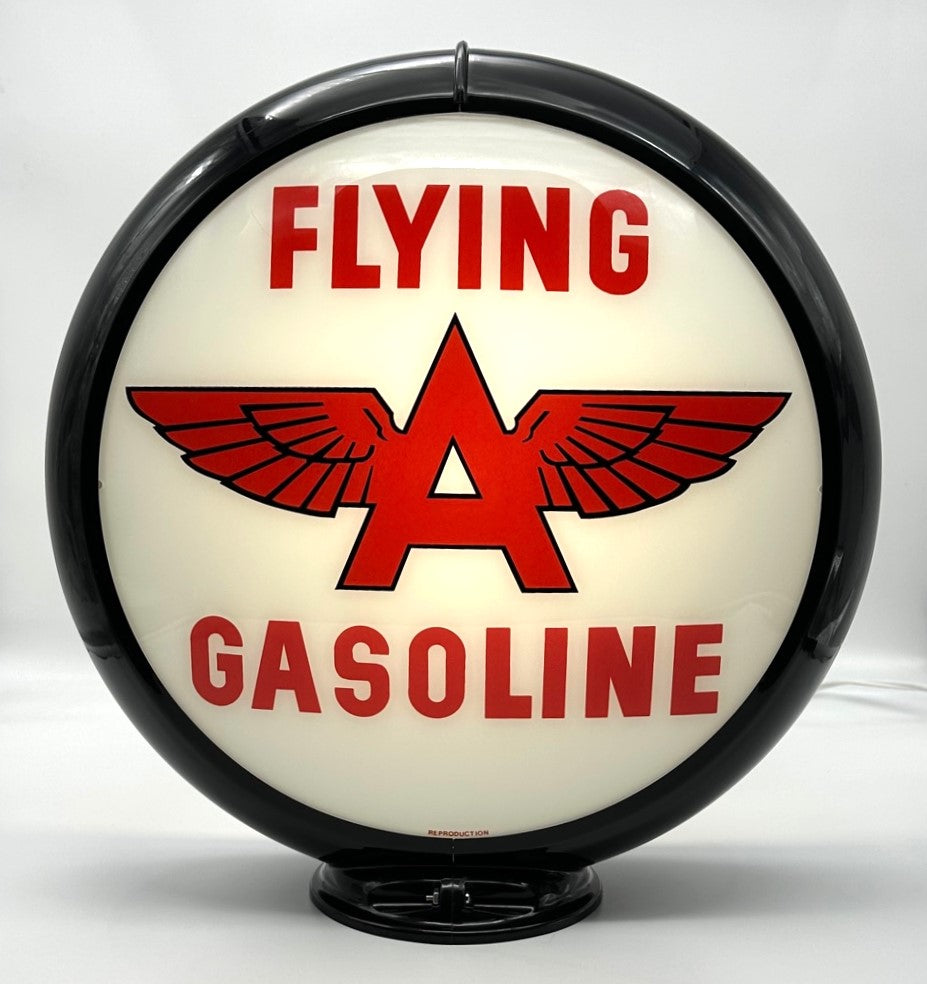 FLYING A WHITE BACKGROUND 13.5" Gas Pump Globe