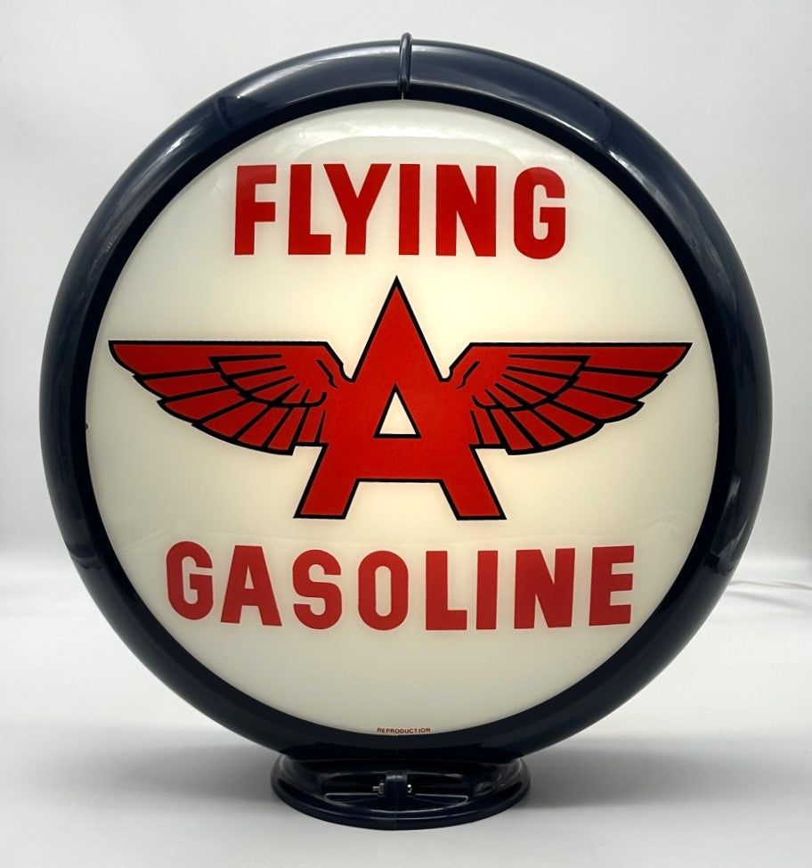 FLYING A WHITE BACKGROUND 13.5" Gas Pump Globe