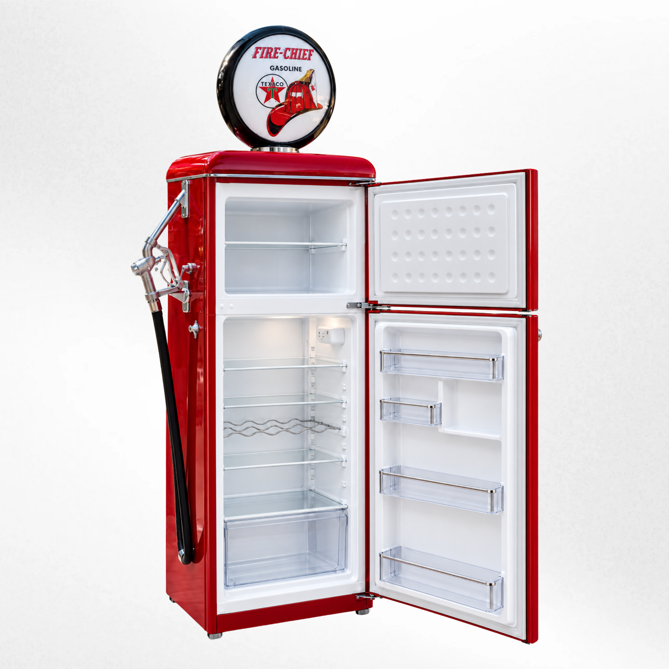 Fire Chief Tokheim 39 Style Gas Pump Replica Fridge - Red