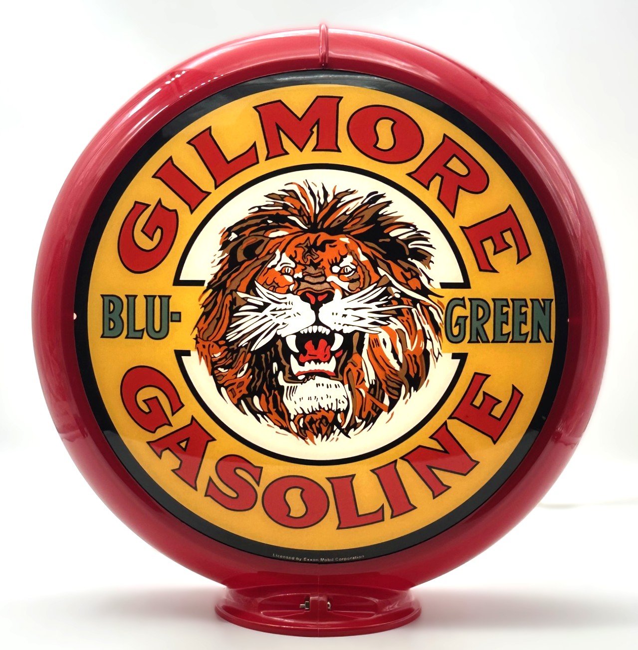 GILMORE BLU-GREEN GASOLINE 13.5" Gas Pump Globe
