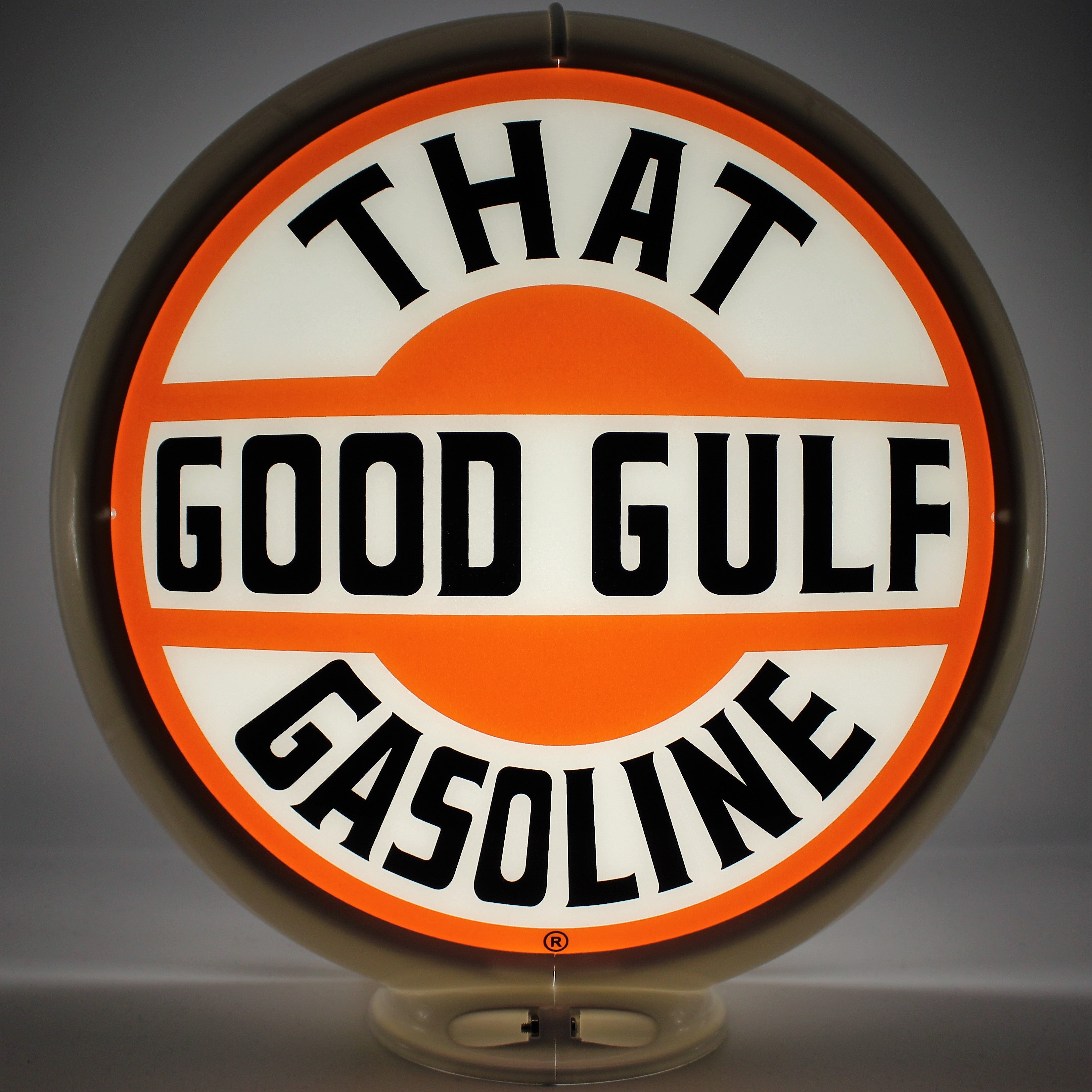 GULF "THAT GOOD GULF GASOLINE" 13.5" Gas Pump Globe