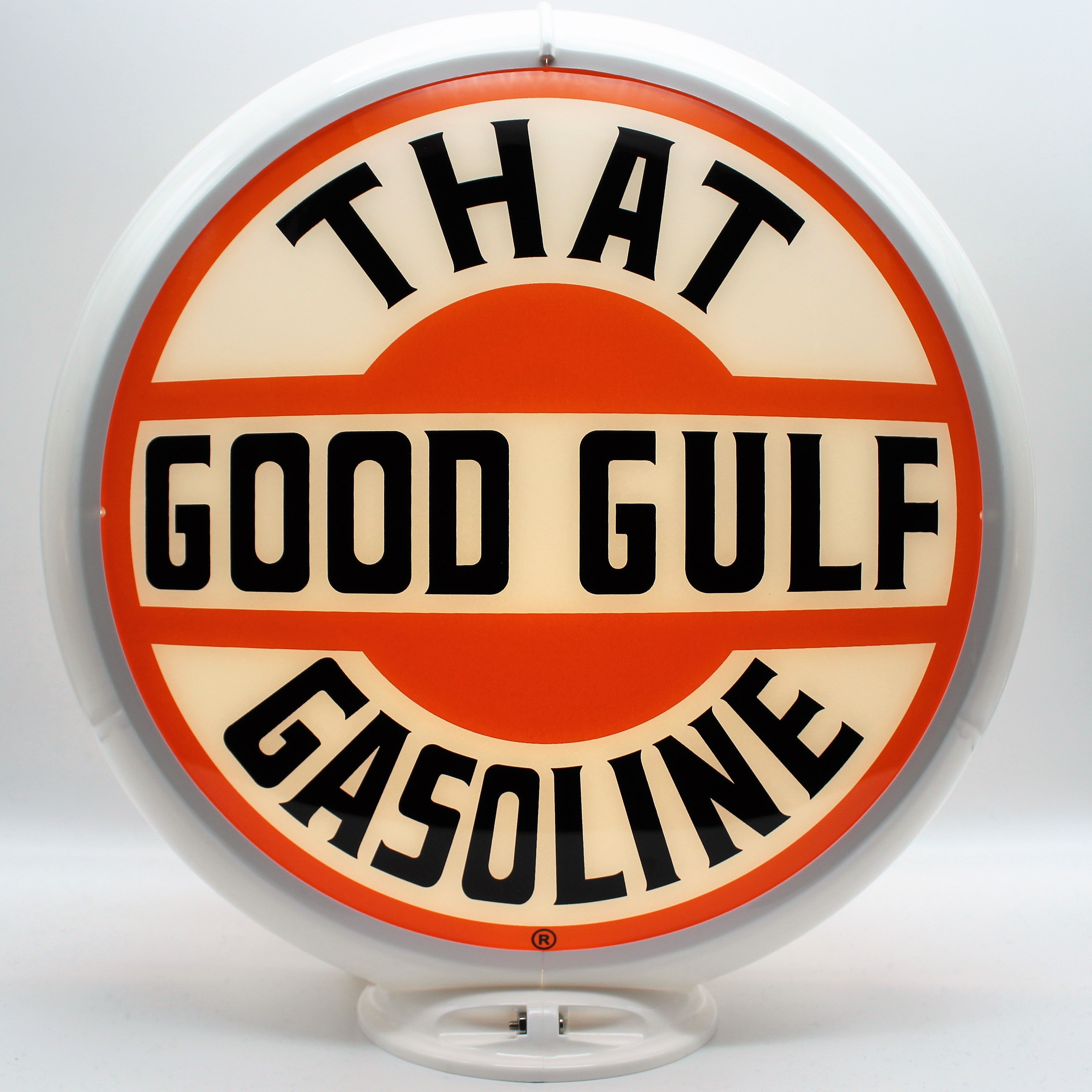 GULF "THAT GOOD GULF GASOLINE" 13.5" Gas Pump Globe
