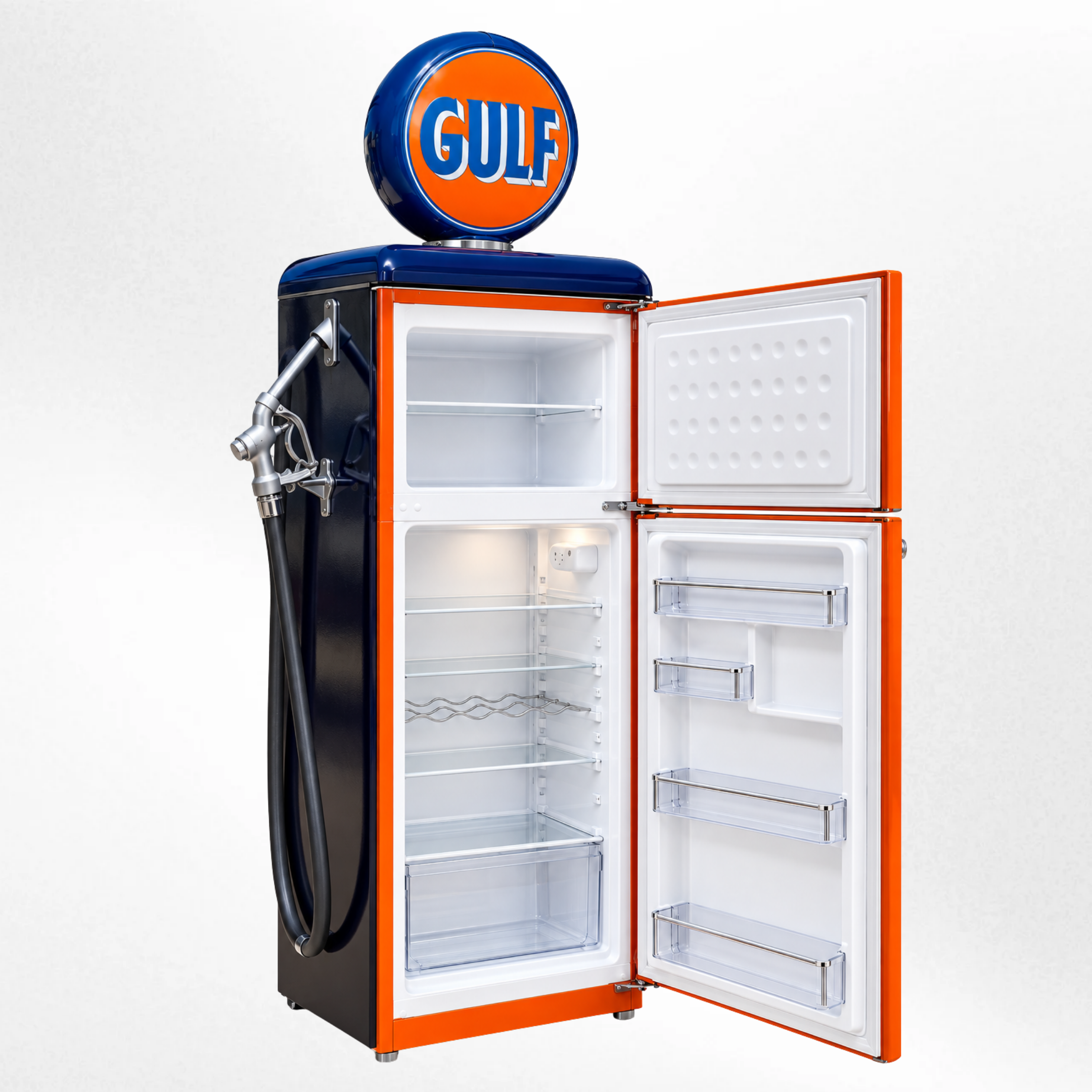 Gulf Tokheim 39 Style Gas Pump Replica Fridge