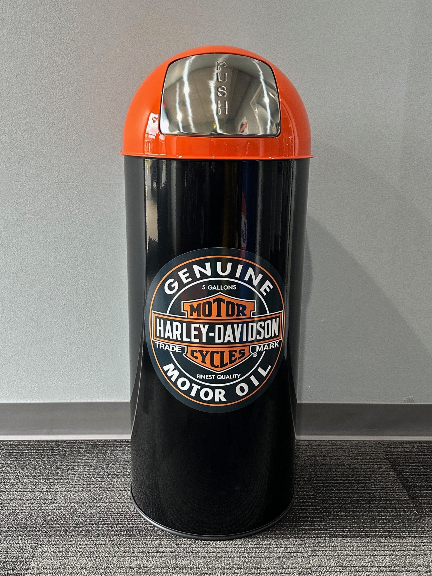 HD MOTOR OIL Retro Metal Trash Can