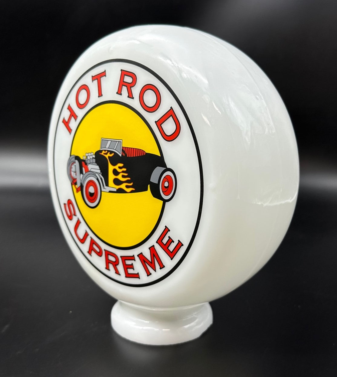 HOT ROD SUPREME 8" Mini Glass Gas Pump Globe