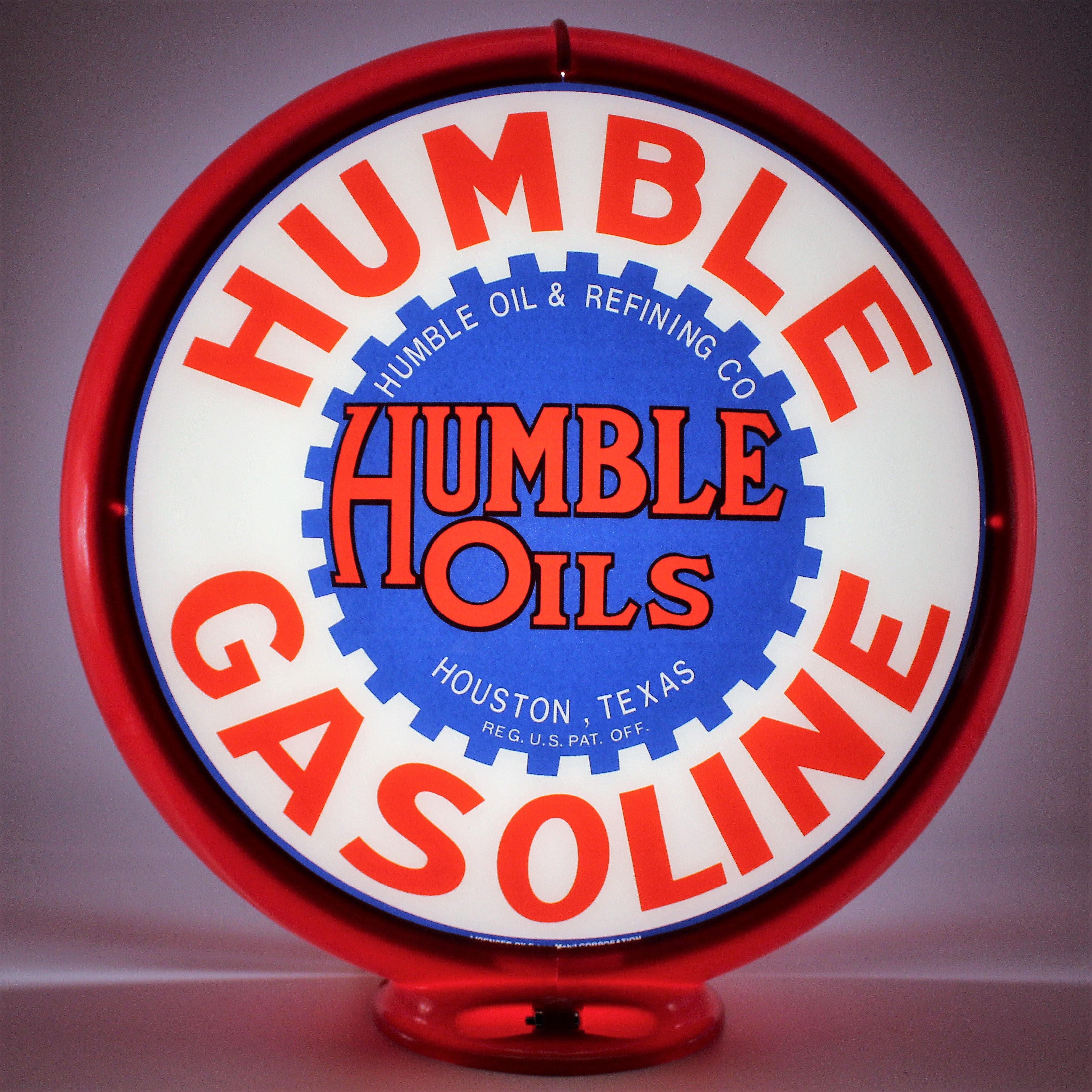 HUMBLE GASOLINE 13.5" Gas Pump Globe