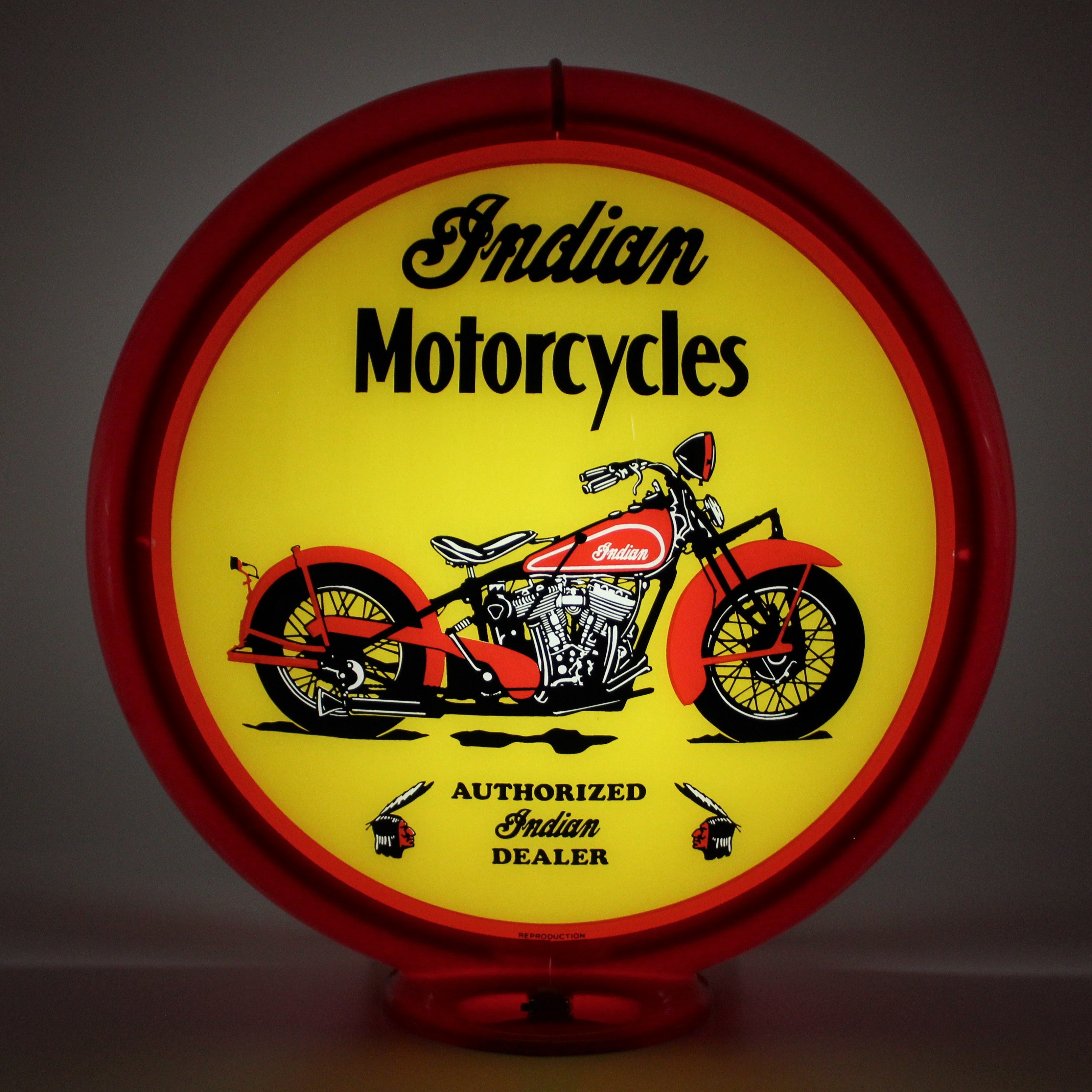 INDIAN MOTORCYCLE GAS PUMP GLOBE