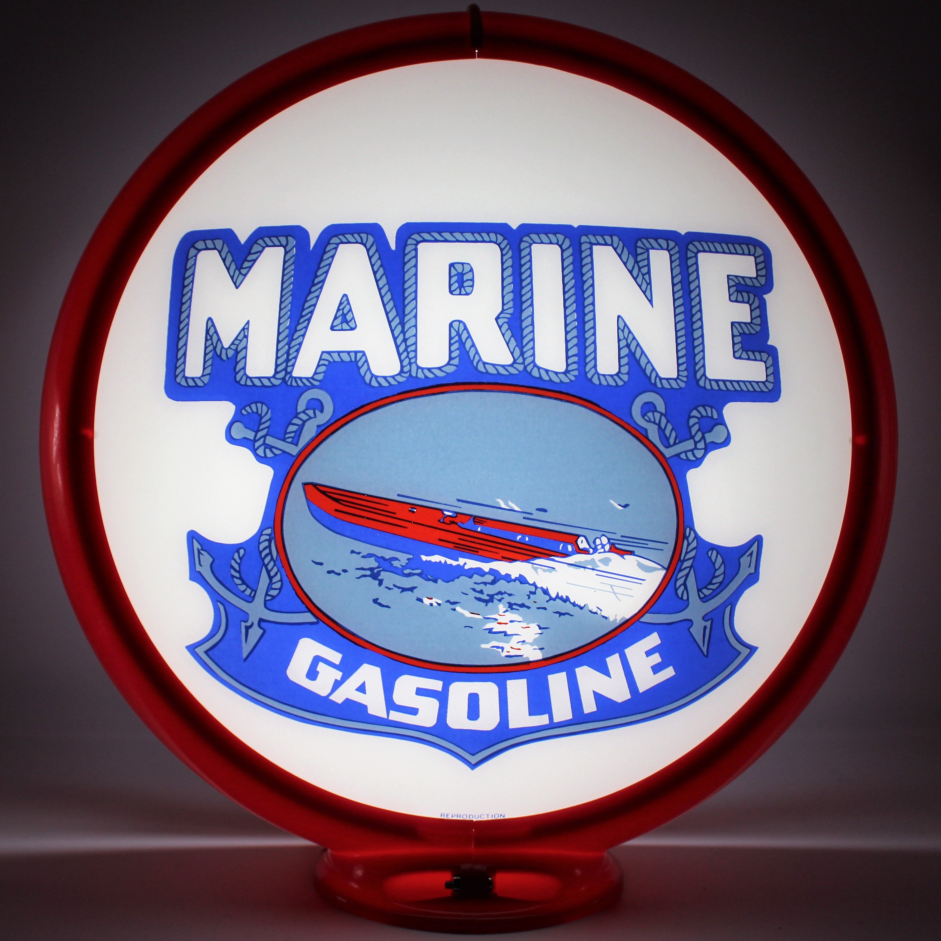 MARINE GASOLINE 13.5" Ad Globe