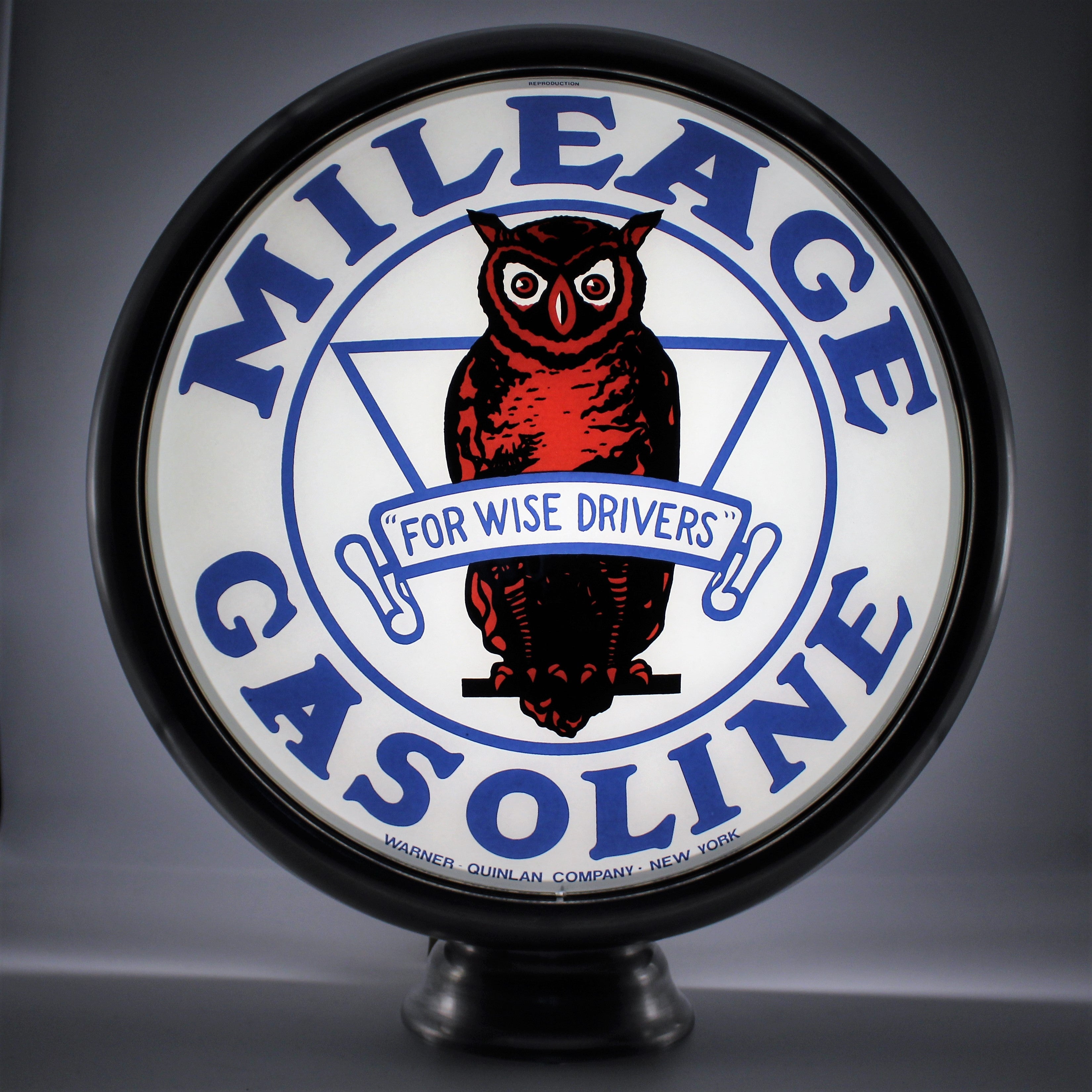 MILEAGE GASOLINE 15" Ad Globe