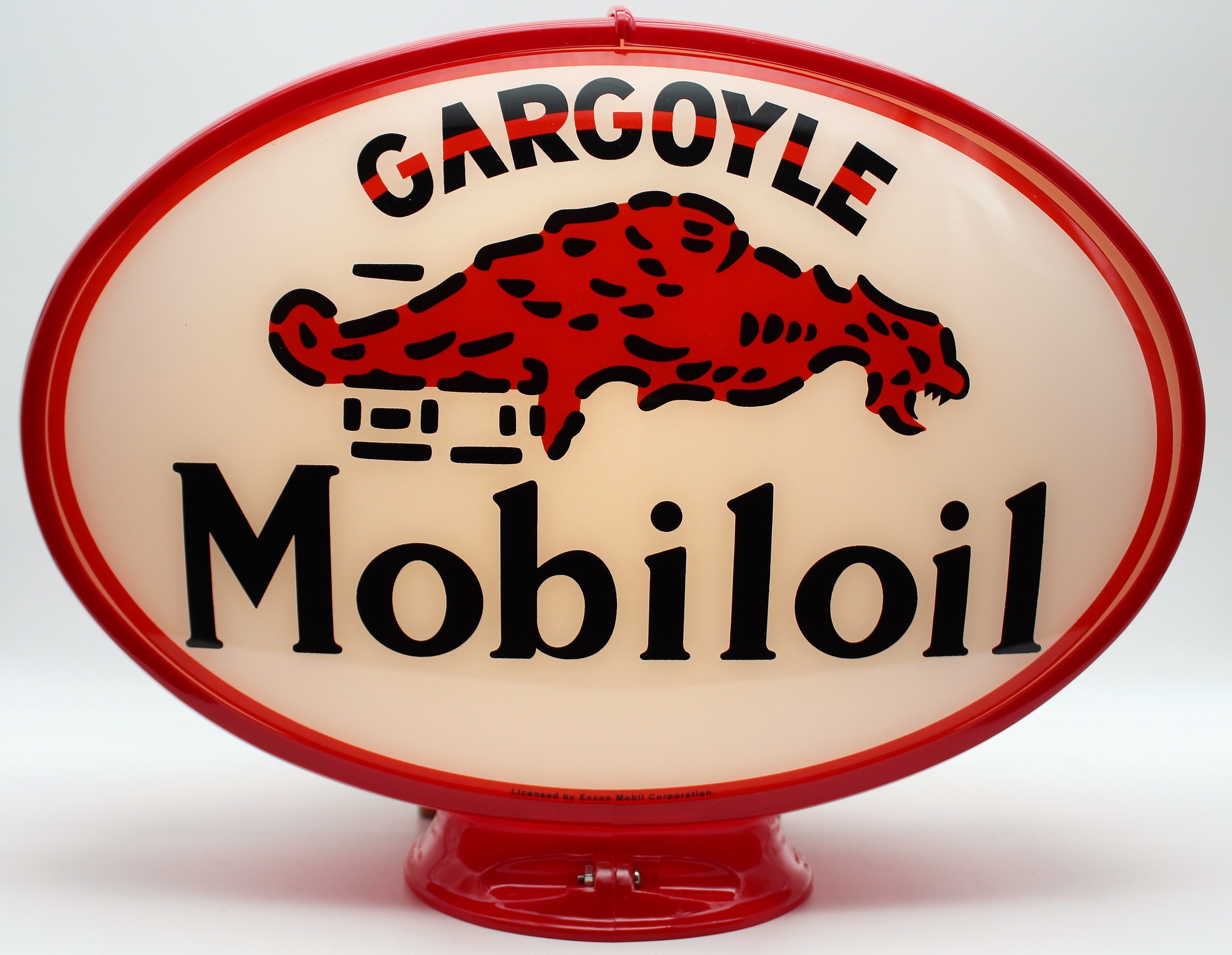 GARGOYLE MOBILOIL Oval Advertising Globe