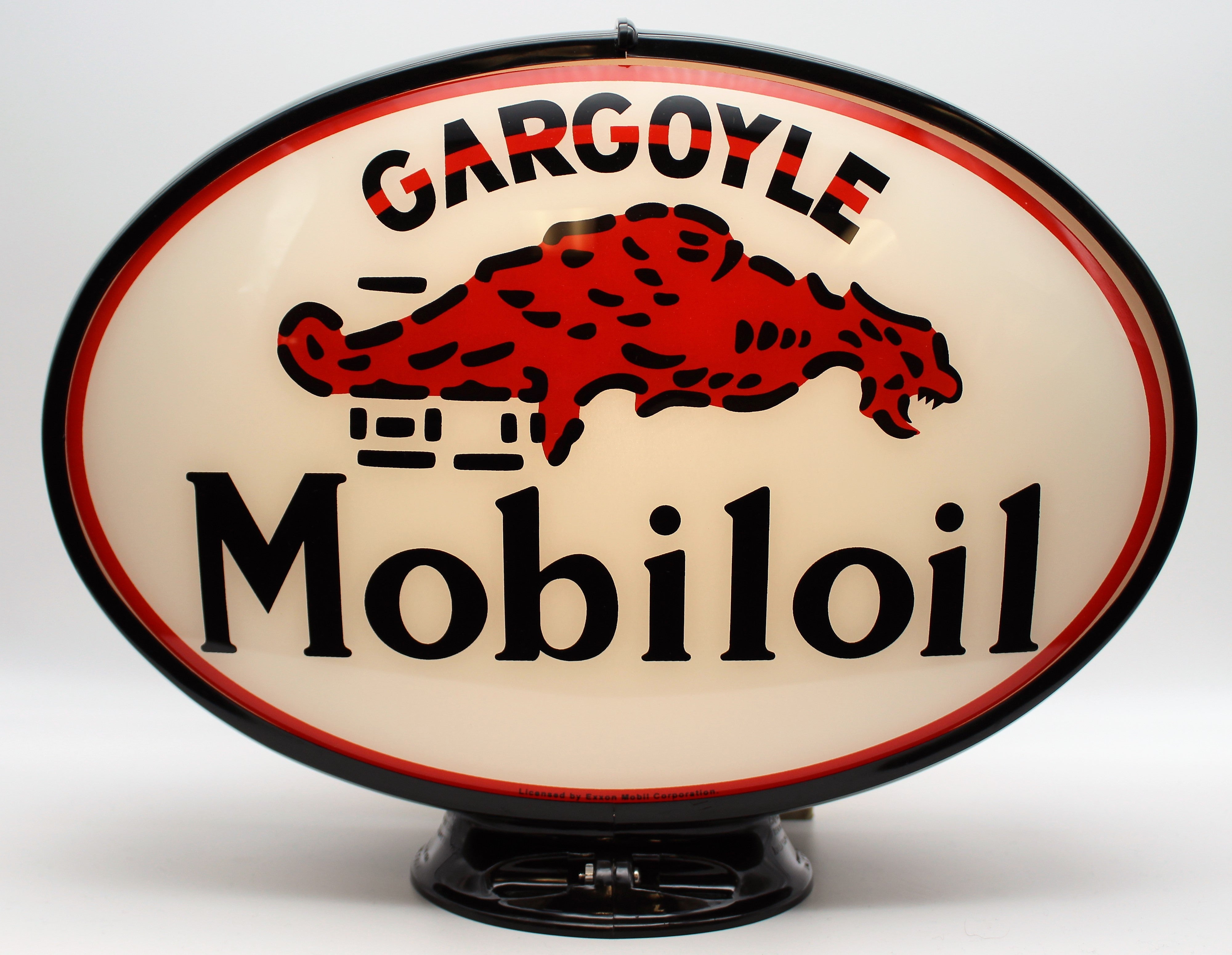 GARGOYLE MOBILOIL Oval Advertising Globe