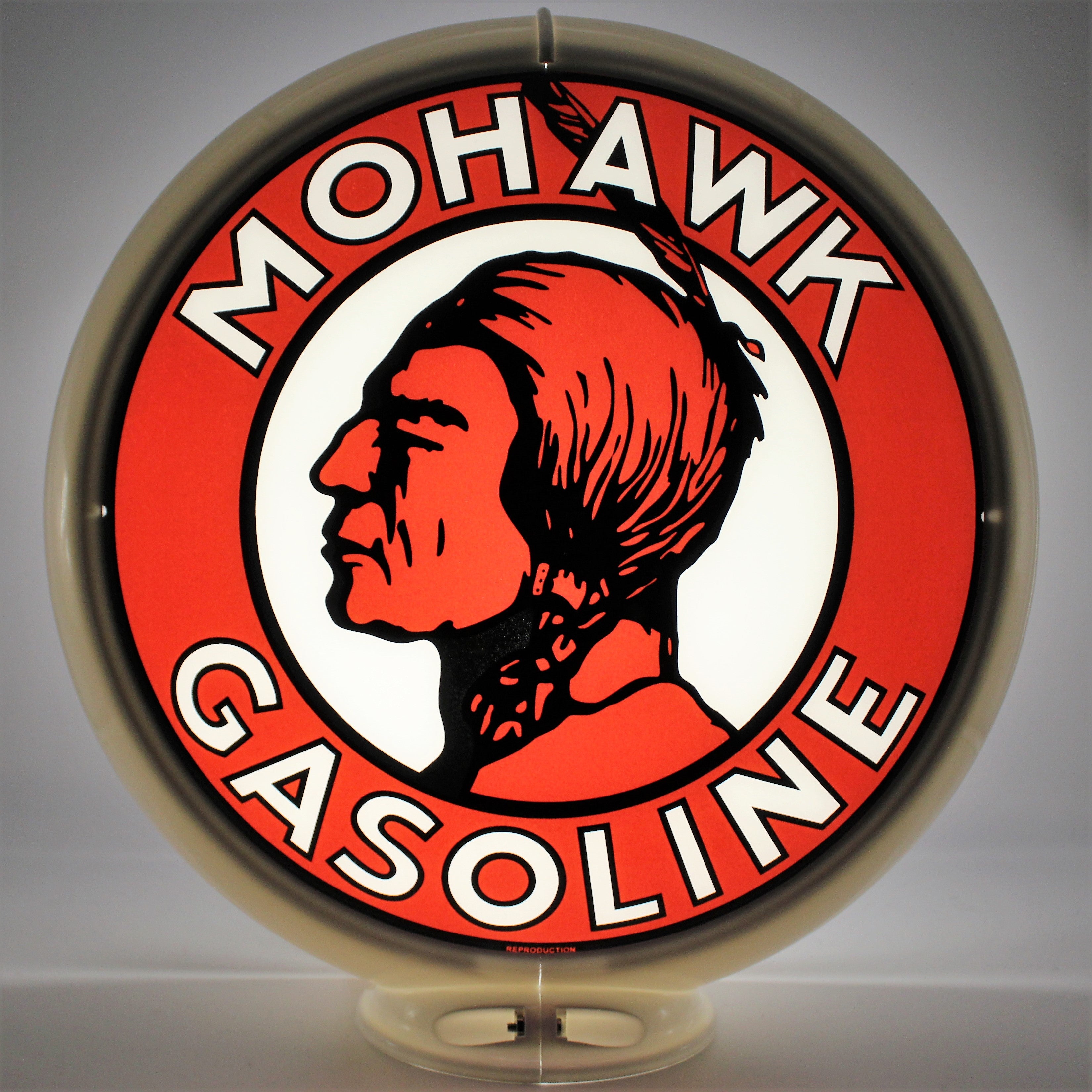 Mohawk Gasoline 13.5" Ad Globe