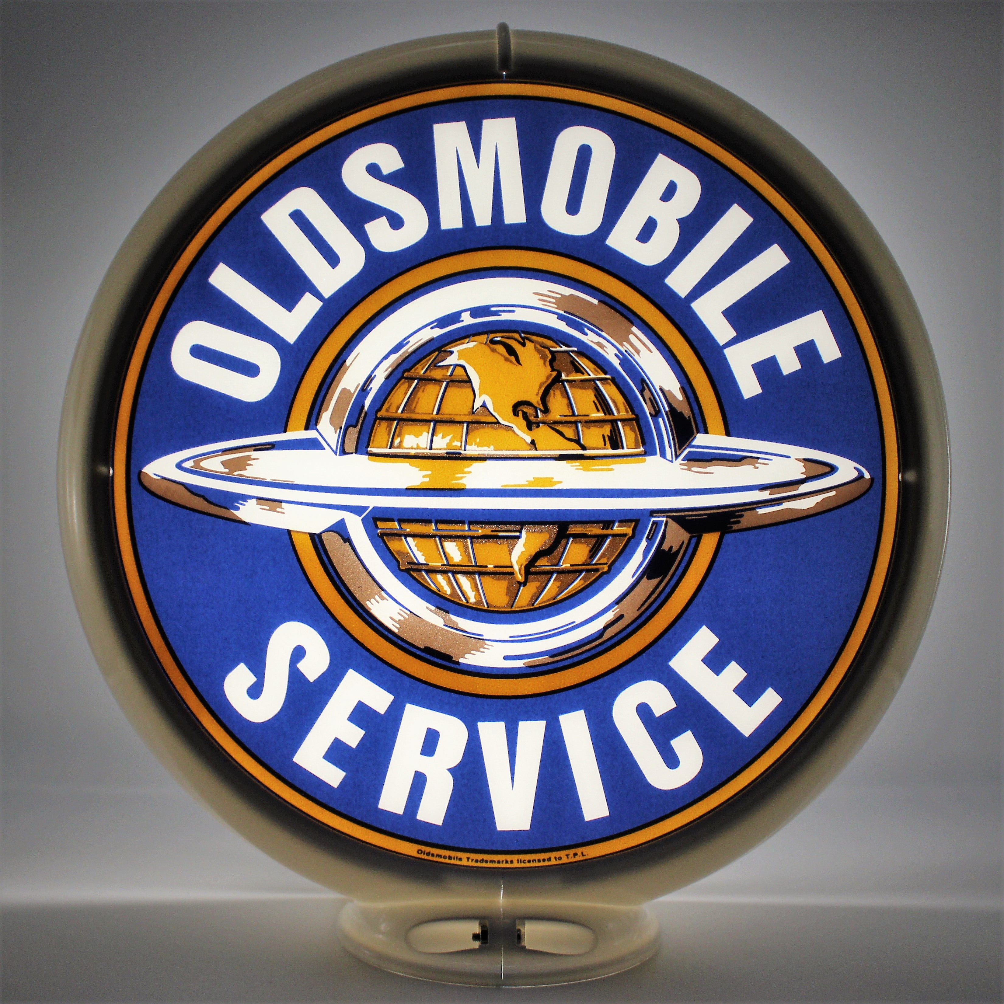 OLDSMOBILE SERVICE 13.5" Ad Globe