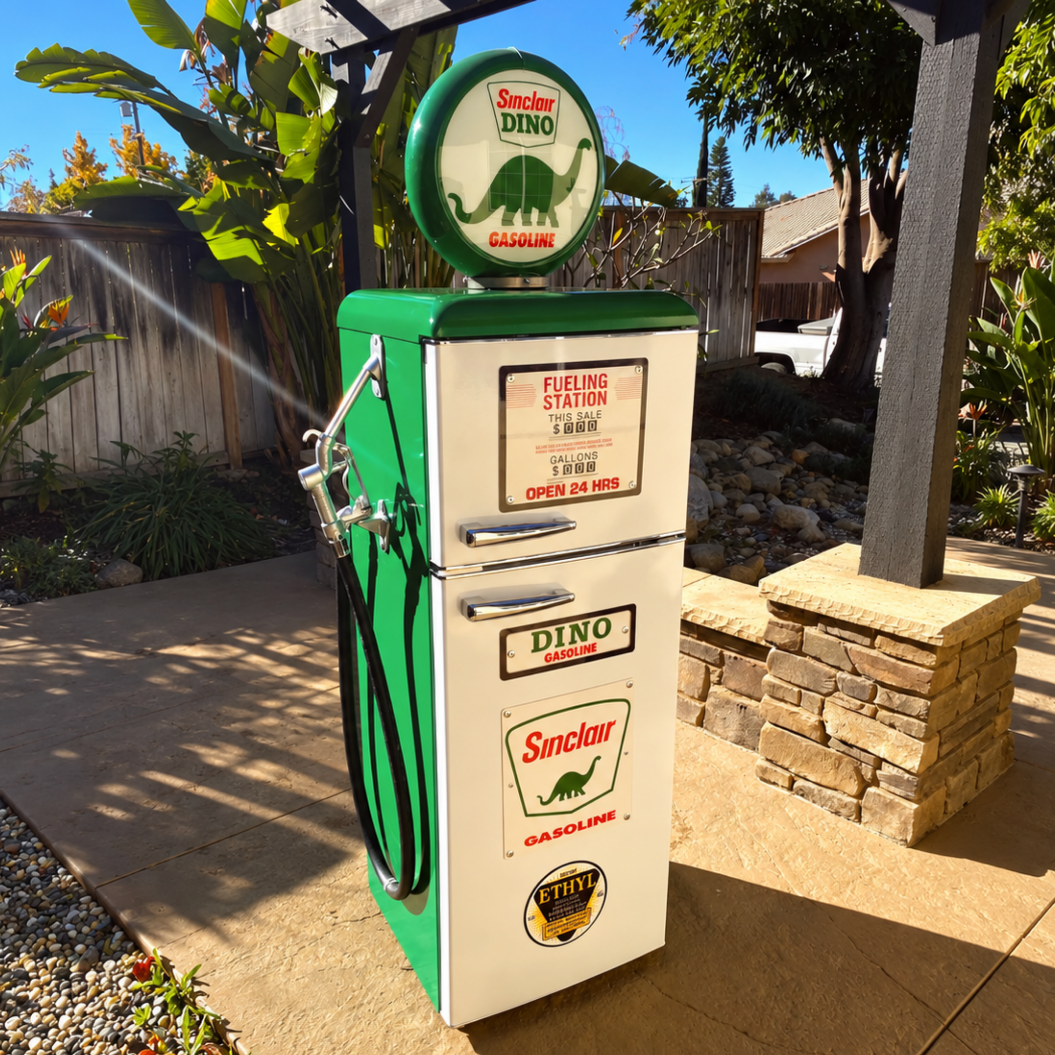 Dino Sinclair Tokheim 39 Style Gas Pump Replica Fridge