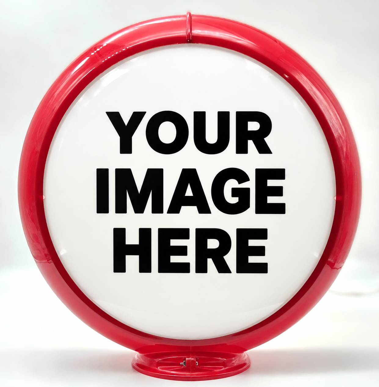 Custom 13.5" Premium Glass Face Gas Pump Globe