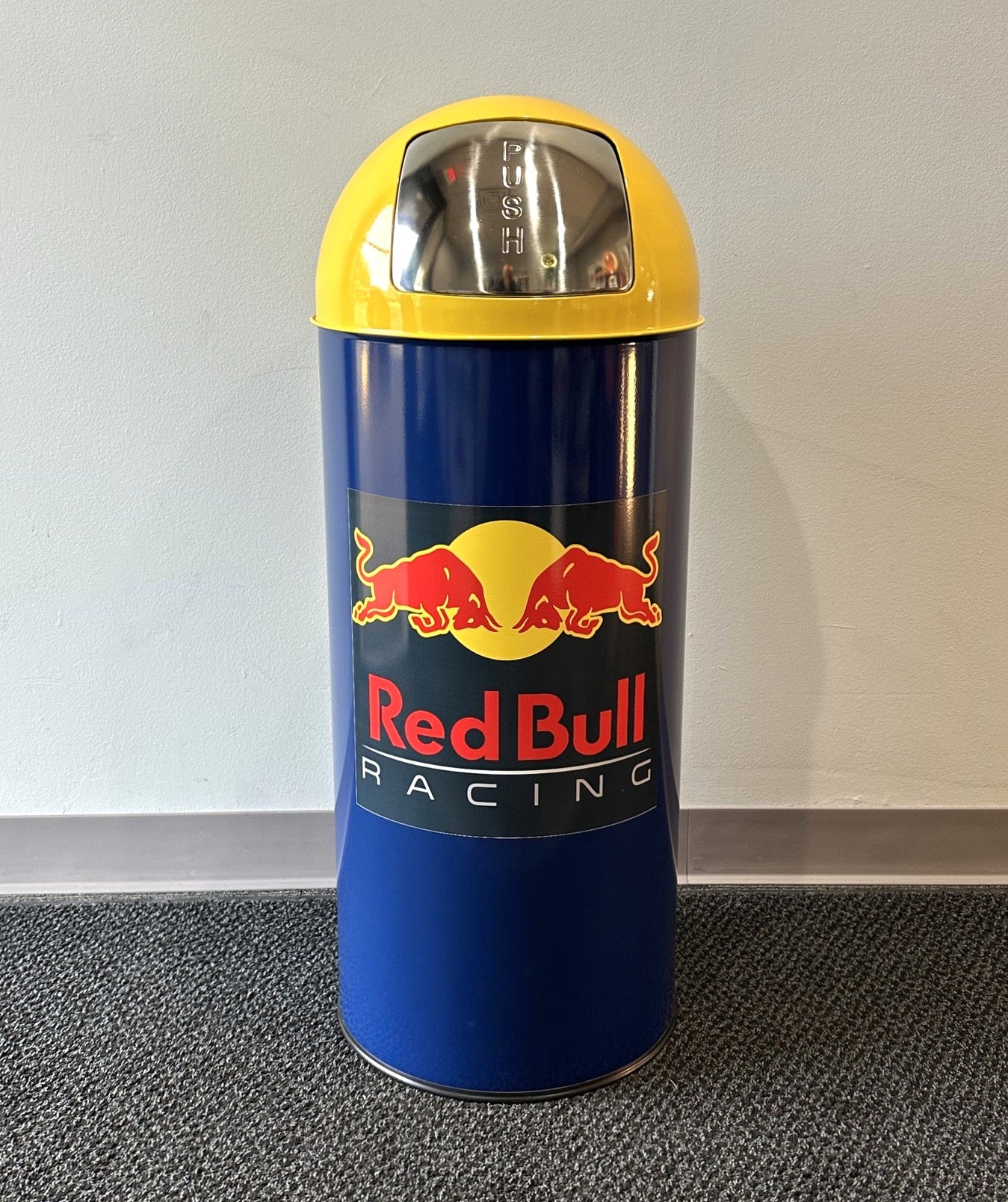 RED BULL RACING Retro Metal Trash Can
