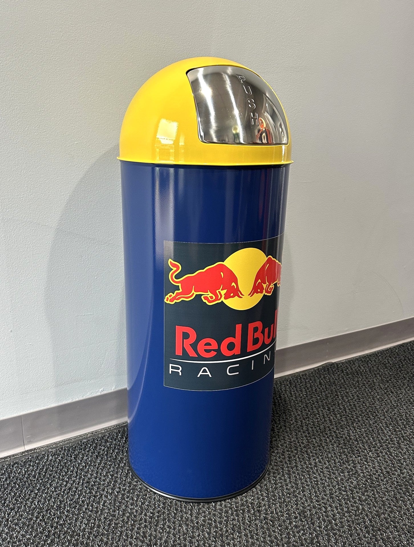 RED BULL RACING Retro Metal Trash Can