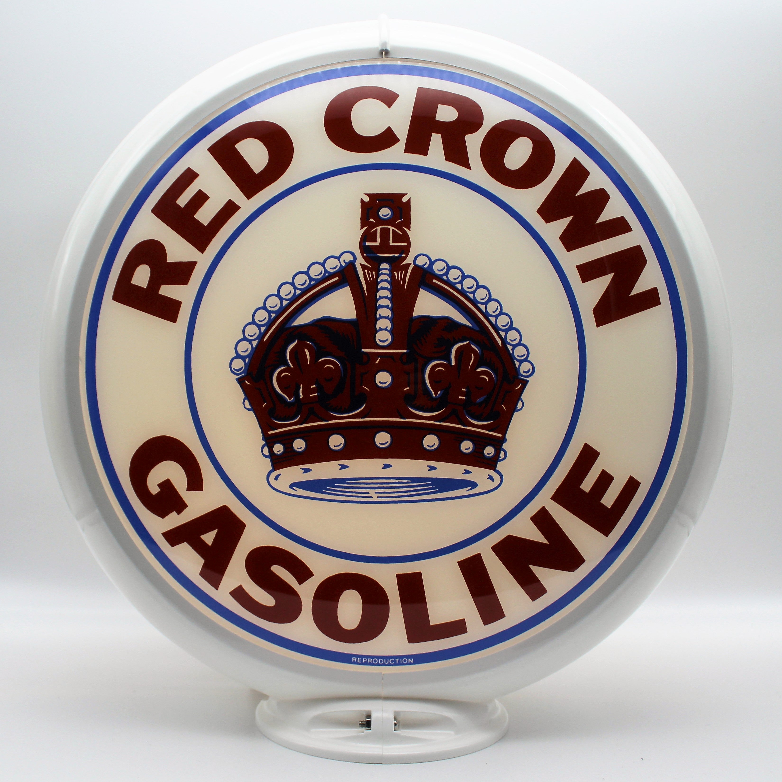 RED CROWN GASOLINE 13.5" Ad Globe